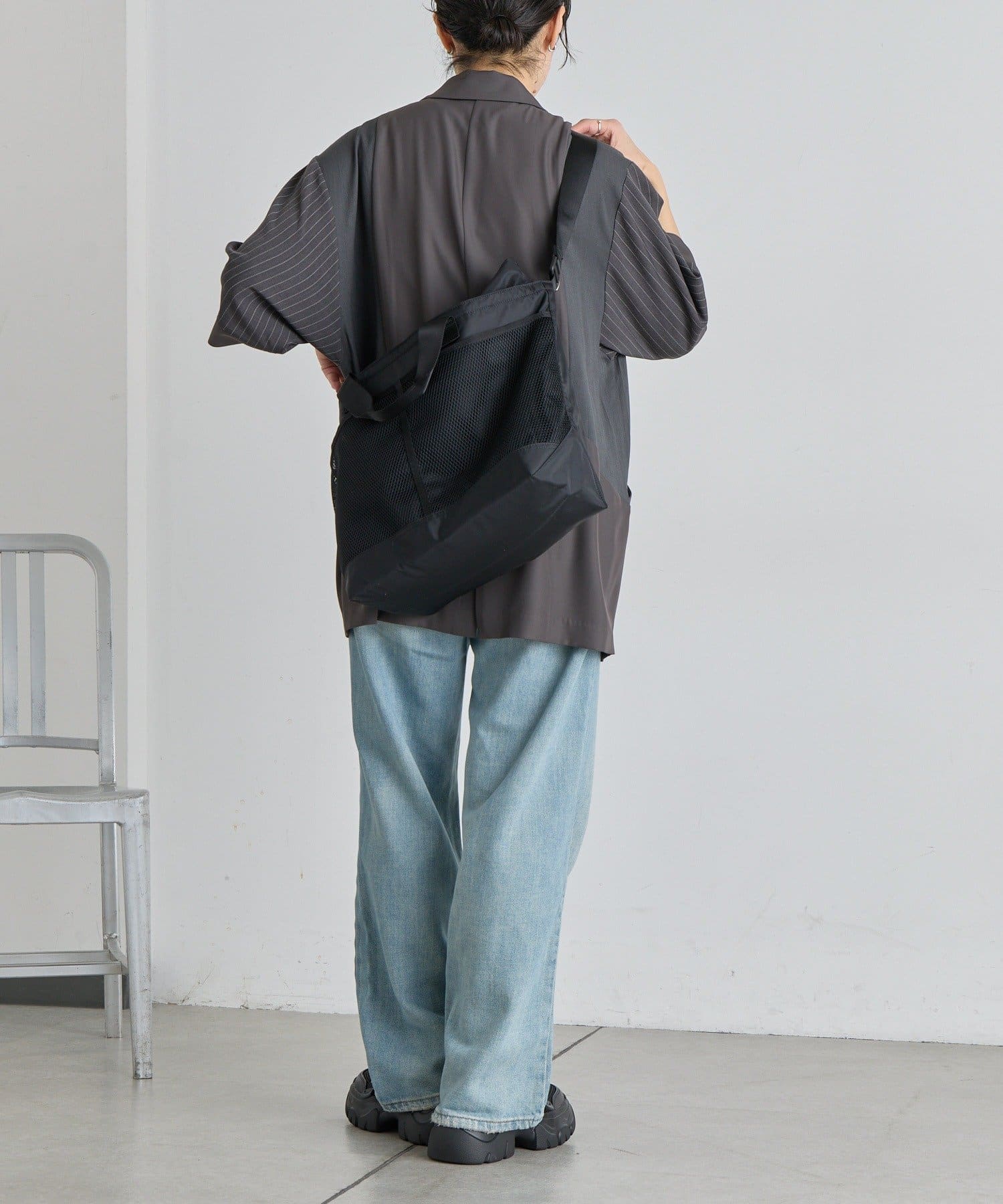 ear PAPILLONNER(イア パピヨネ) sampo×earヤシ柄トートバッグ《A4サイズ対応/撥水》