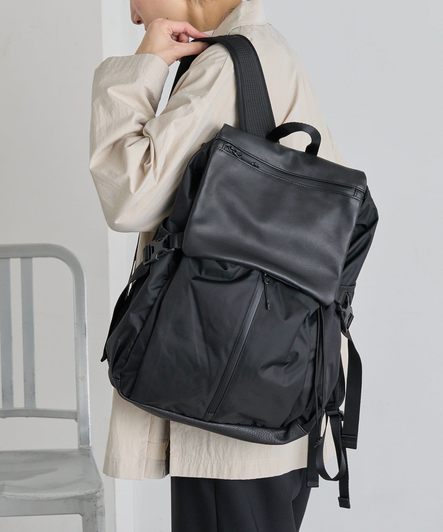 ear PAPILLONNER(イア パピヨネ) 【ouchi監修】レザーコンビライトリュック