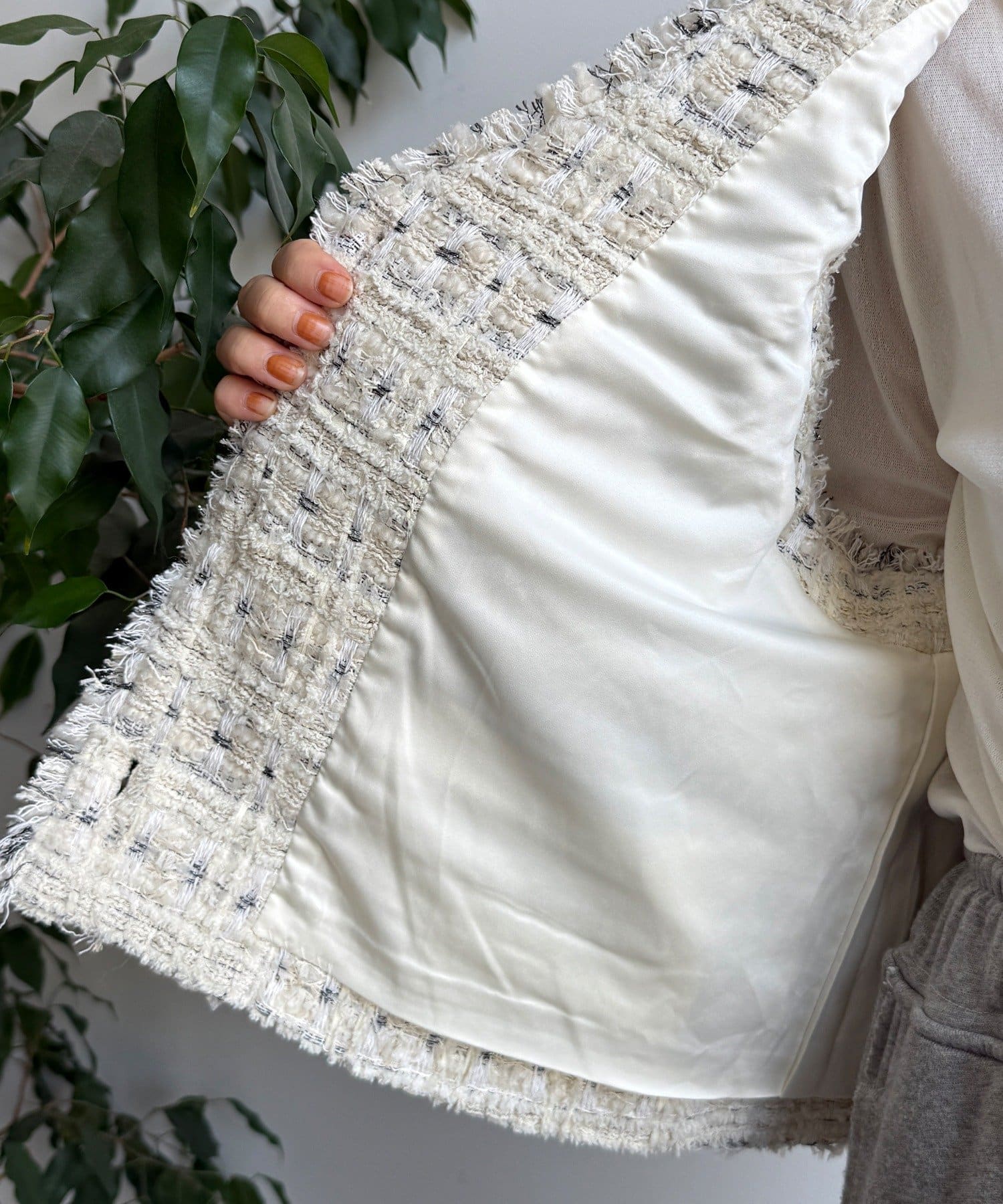 OUTLET(アウトレット) 【DouDou】ツイードベスト