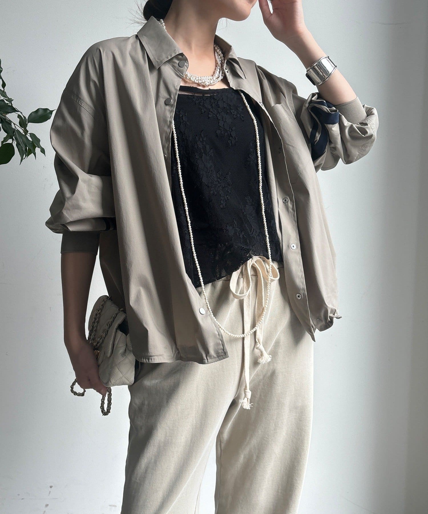 OUTLET(アウトレット) 【DouDou】サイドラインシャツブルゾン