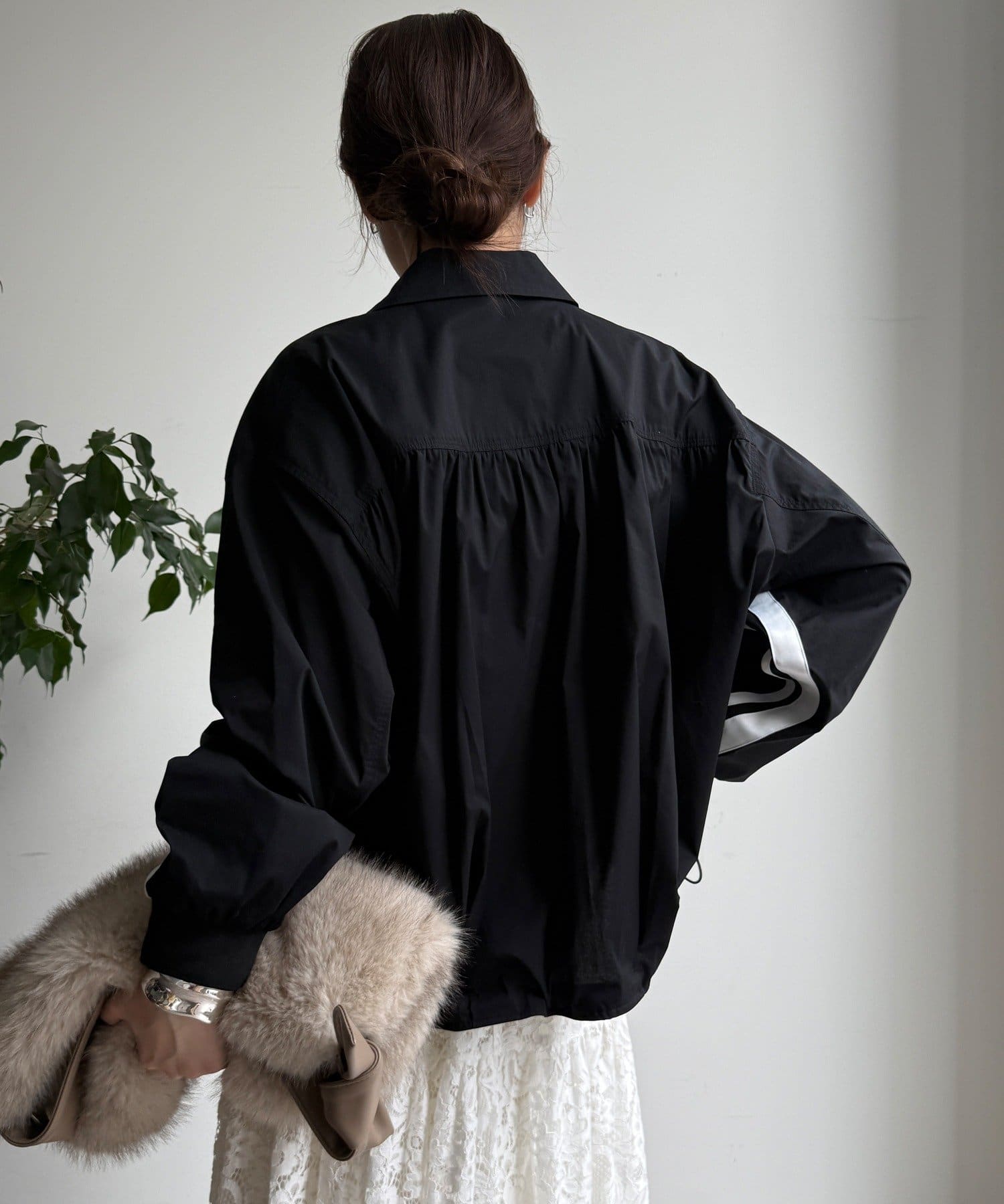 OUTLET(アウトレット) 【DouDou】サイドラインシャツブルゾン