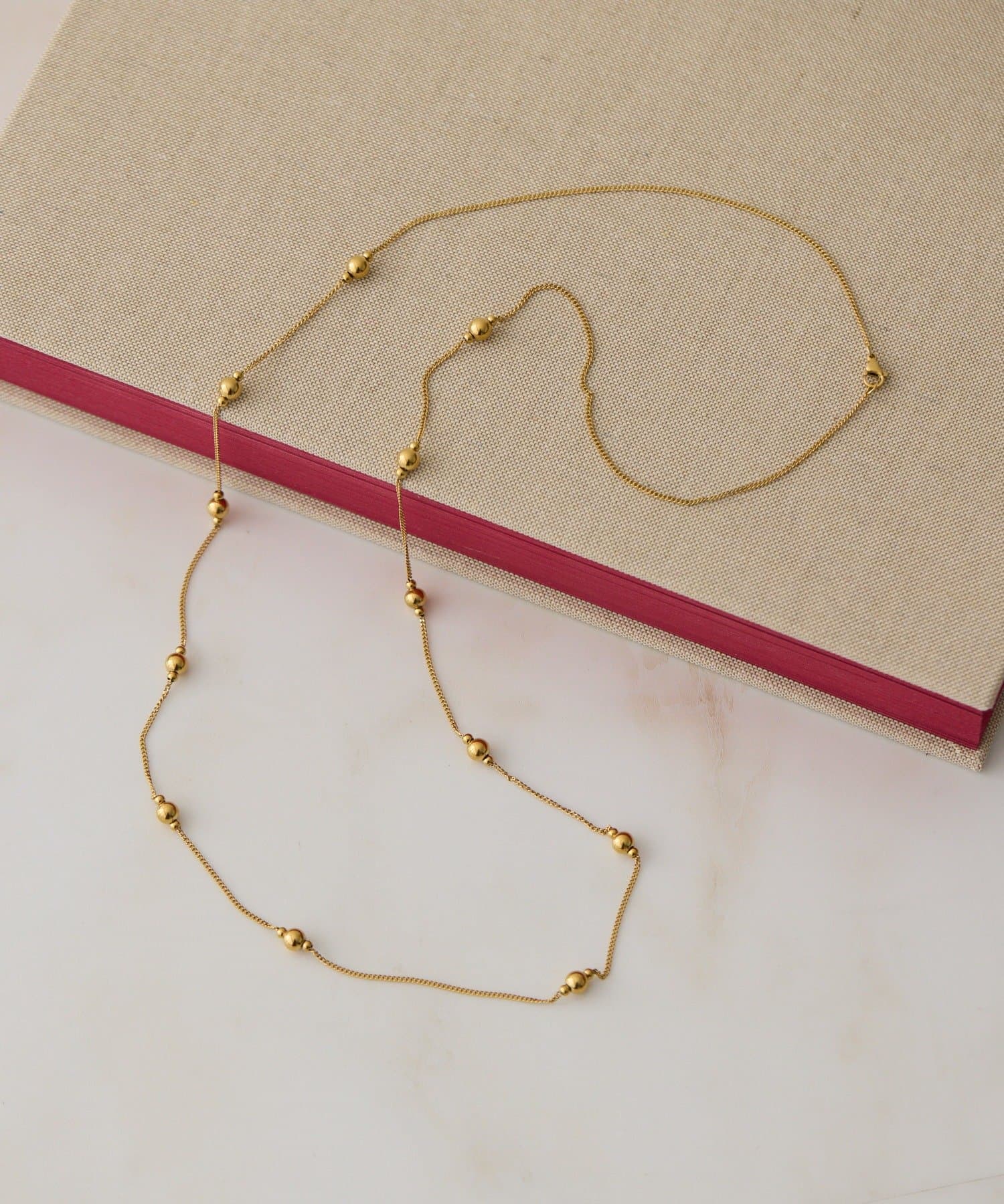 OUTLET(アウトレット) 【ear PAPILLONNER】ボールスペースロングネックレス