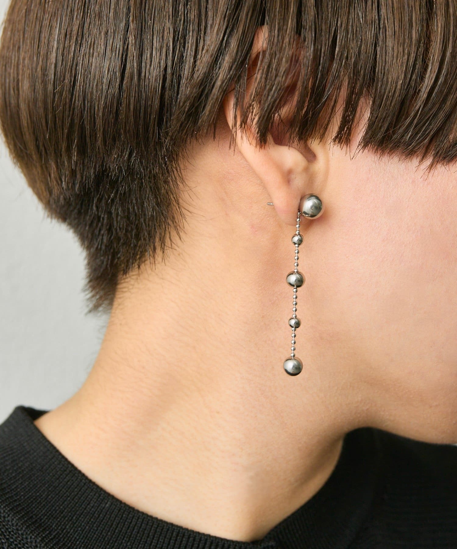 OUTLET(アウトレット) 【ear PAPILLONNER】ロングボールチェーンピアス