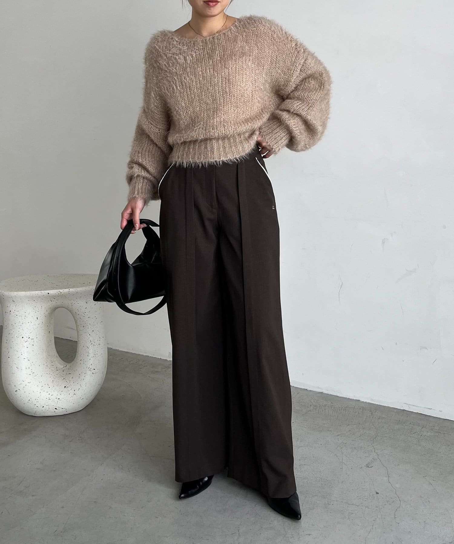 OUTLET(アウトレット) 【CAPRICIEUX LE'MAGE】フェザーラウンドプルオーバー