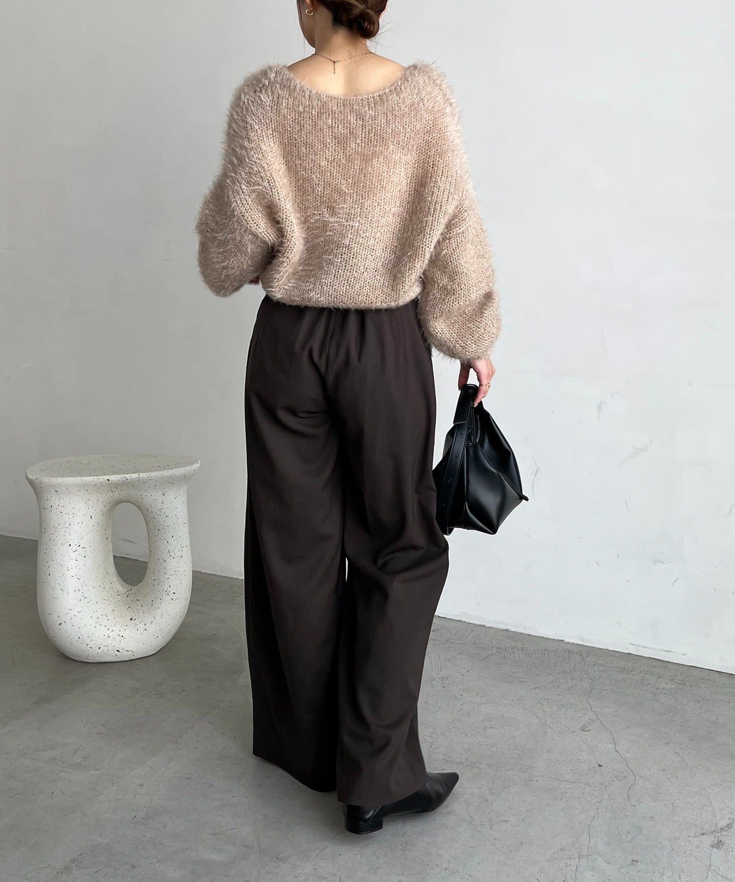 OUTLET(アウトレット) 【CAPRICIEUX LE'MAGE】フェザーラウンドプルオーバー