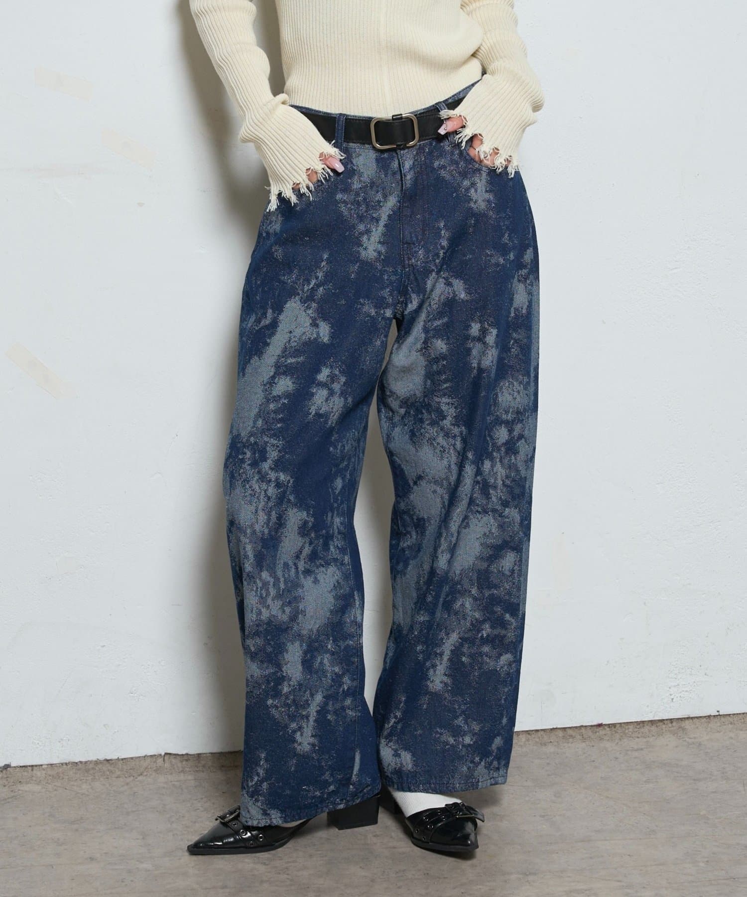 OUTLET(アウトレット) 【WHO'S WHO gallery】アソート柄ローライズデニム