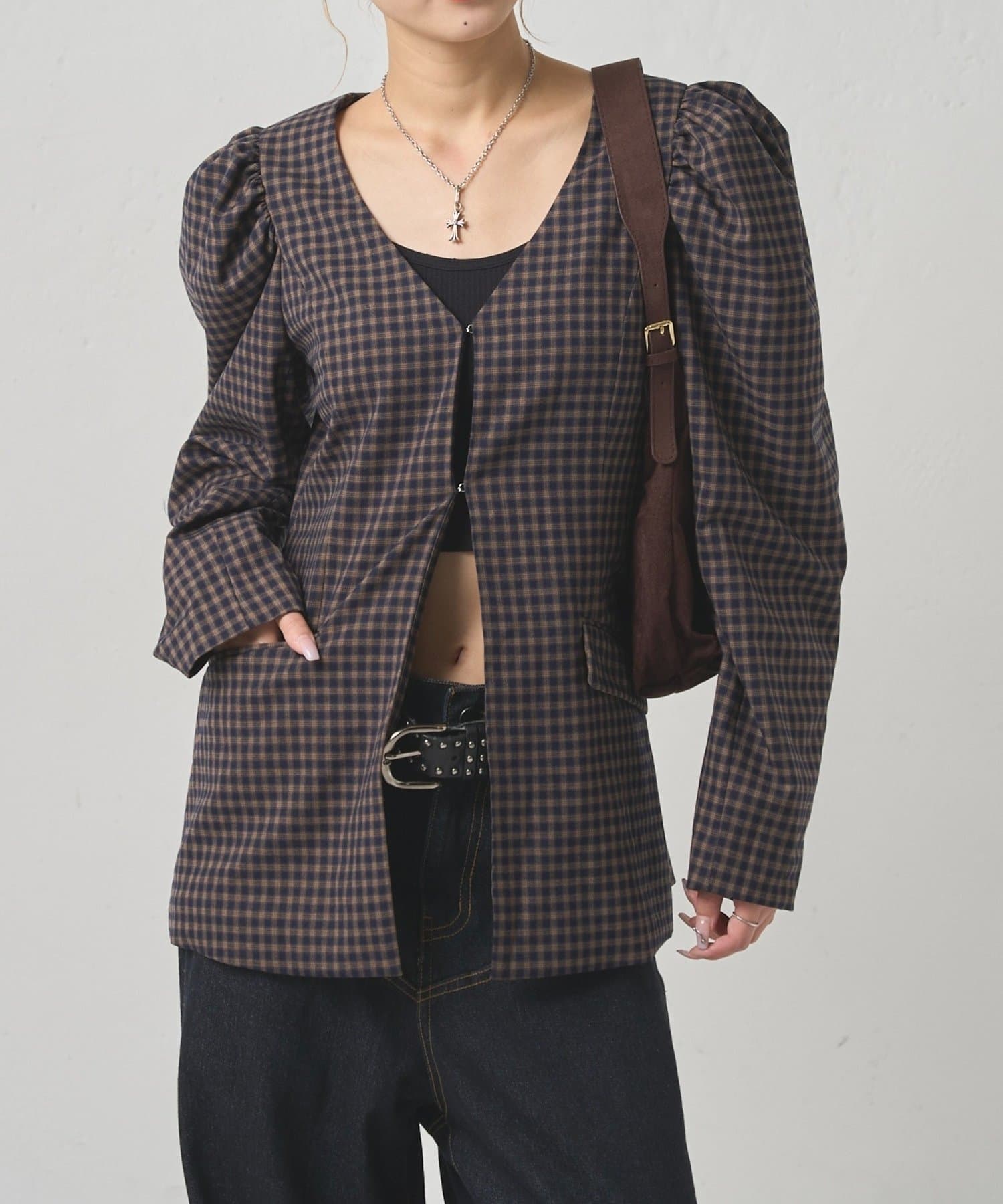 OUTLET(アウトレット) 【WHO'S WHO gallery】パフスリーブジャケット