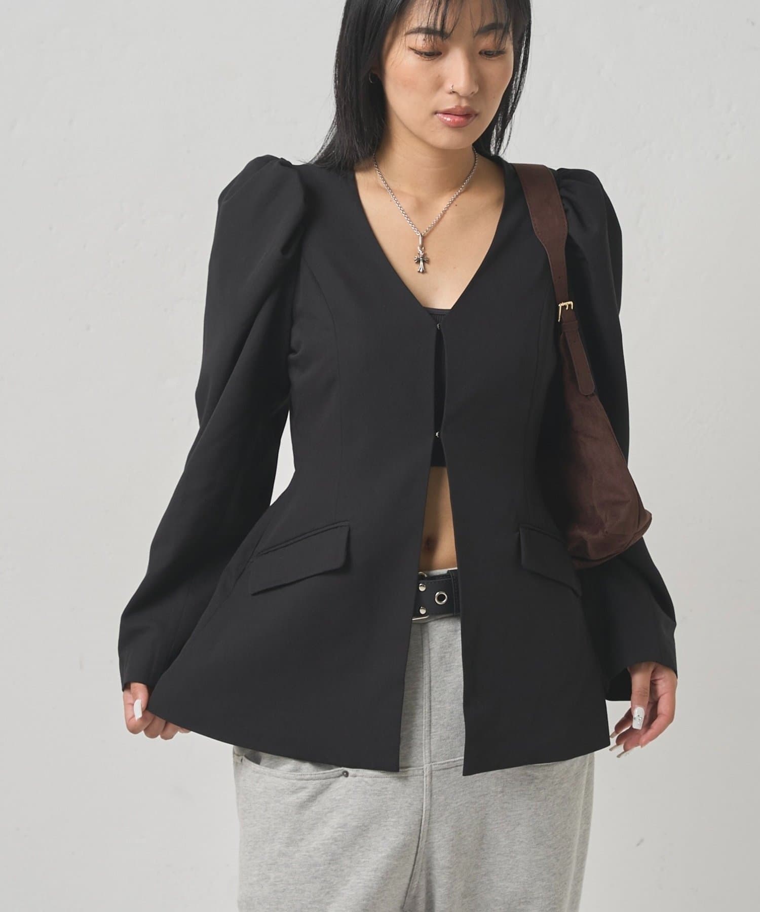 OUTLET(アウトレット) 【WHO'S WHO gallery】パフスリーブジャケット