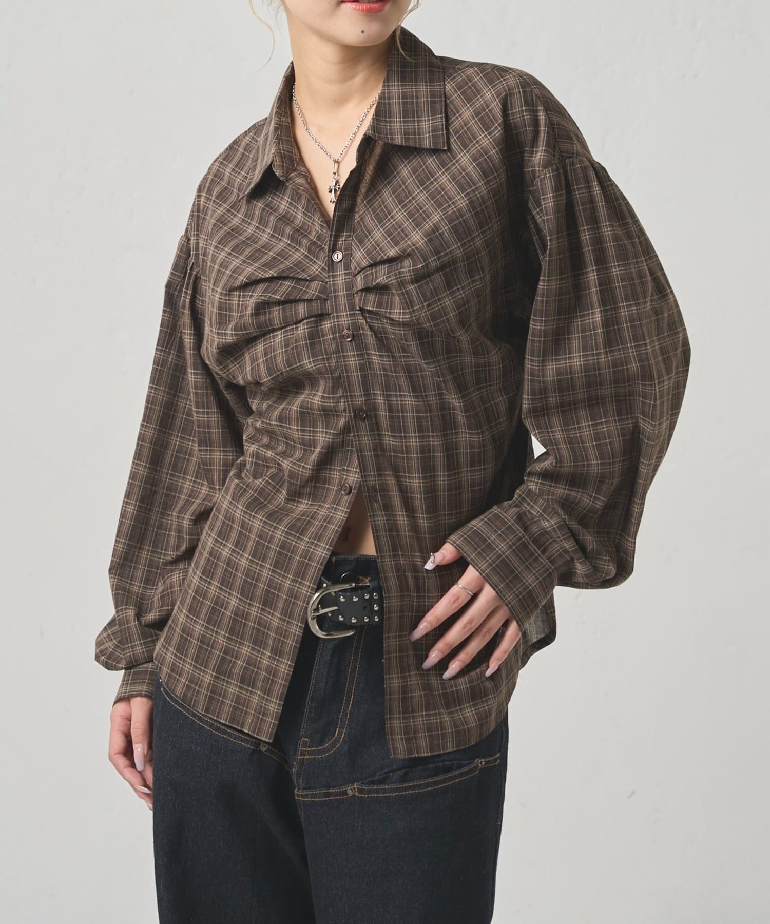 OUTLET(アウトレット) 【WHO'S WHO gallery】パフスリーブダーツシャツ