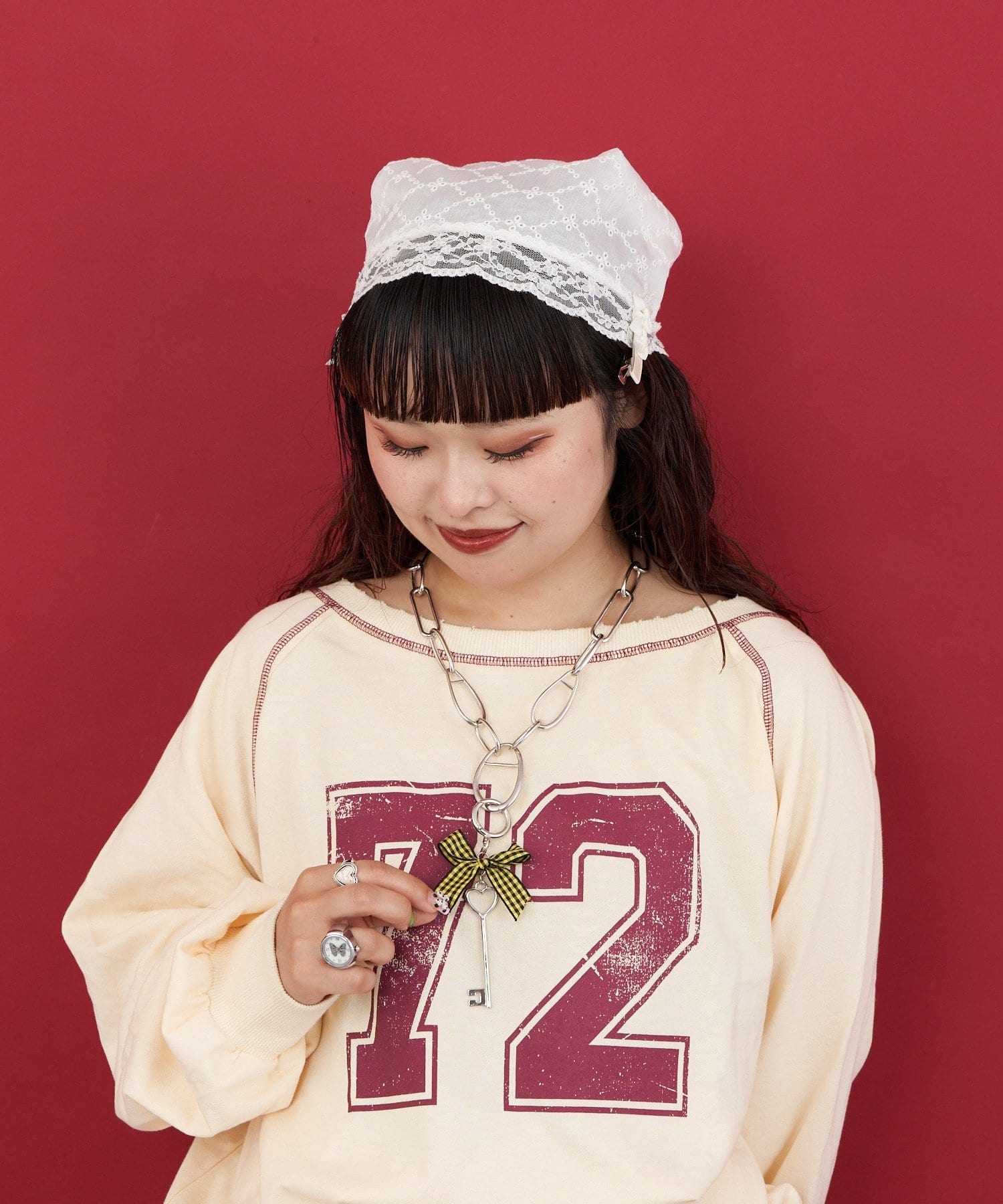 OUTLET(アウトレット) 【Ciaopanic】me＋meリボンキーチェーンネックレス