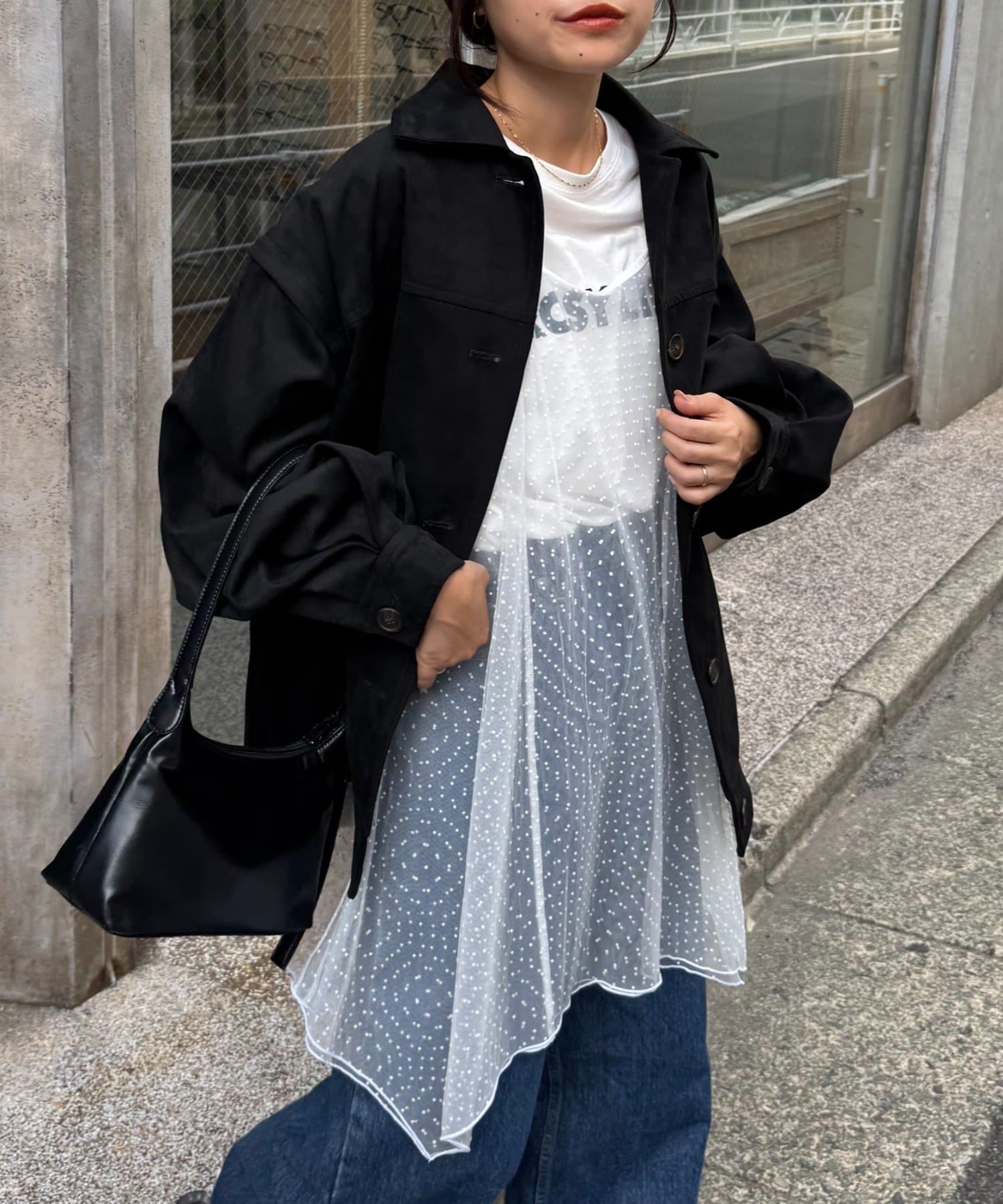 OUTLET(アウトレット) 【CIAOPANIC TYPY】ドットチュールキャミチュニックワンピ