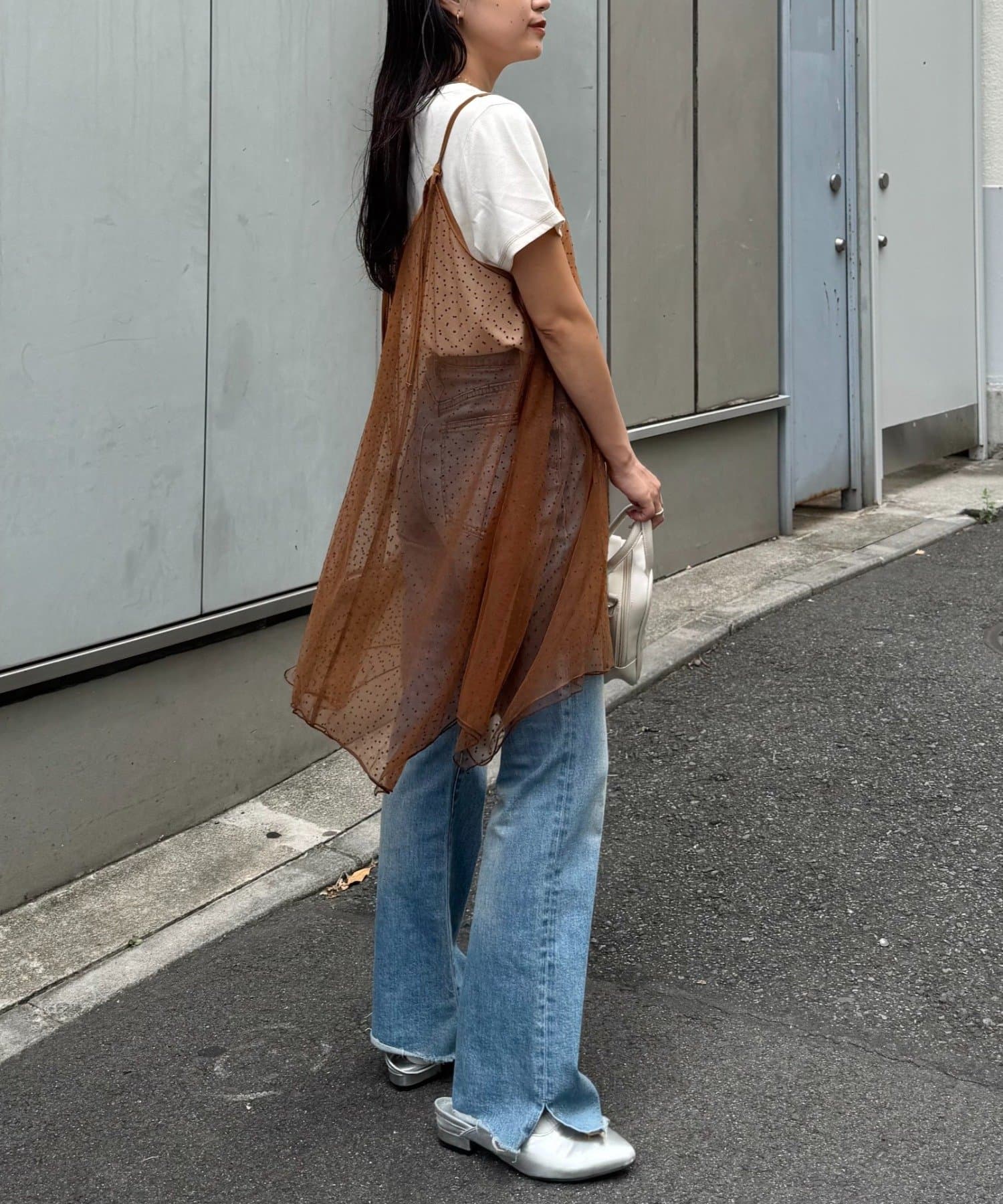 OUTLET(アウトレット) 【CIAOPANIC TYPY】ドットチュールキャミチュニックワンピ