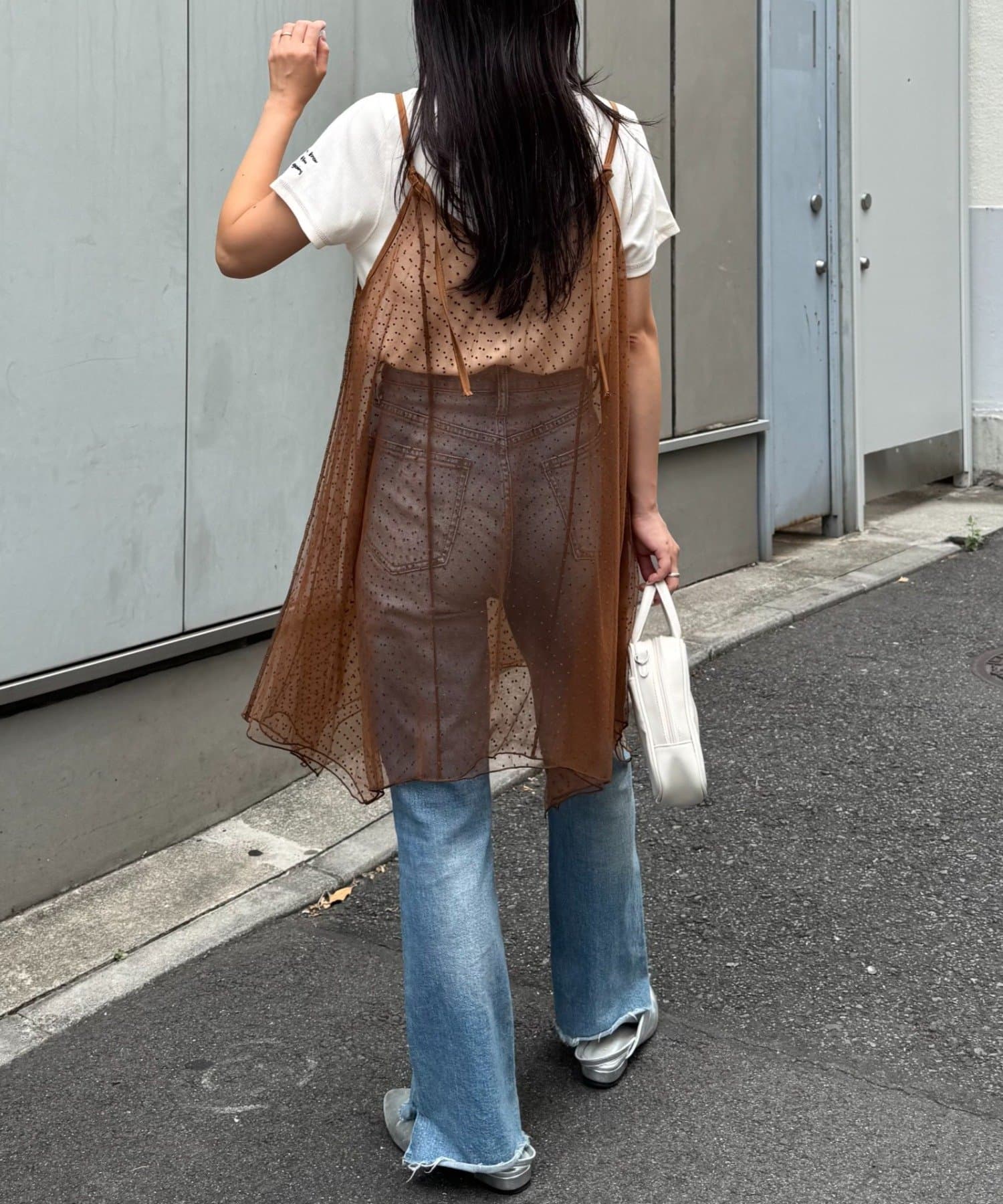 OUTLET(アウトレット) 【CIAOPANIC TYPY】ドットチュールキャミチュニックワンピ