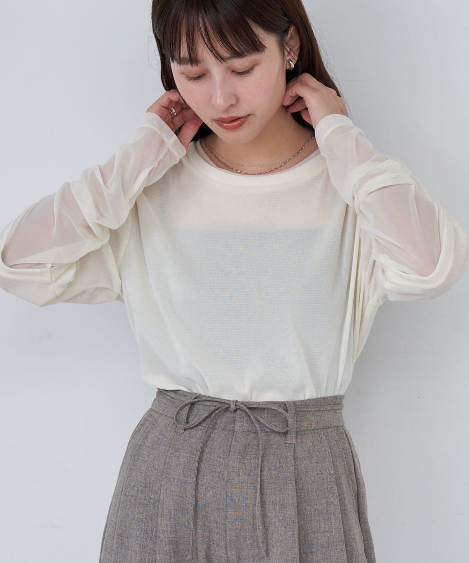 OUTLET(アウトレット) 【Kastane】B ベロアレイヤードライクトップス