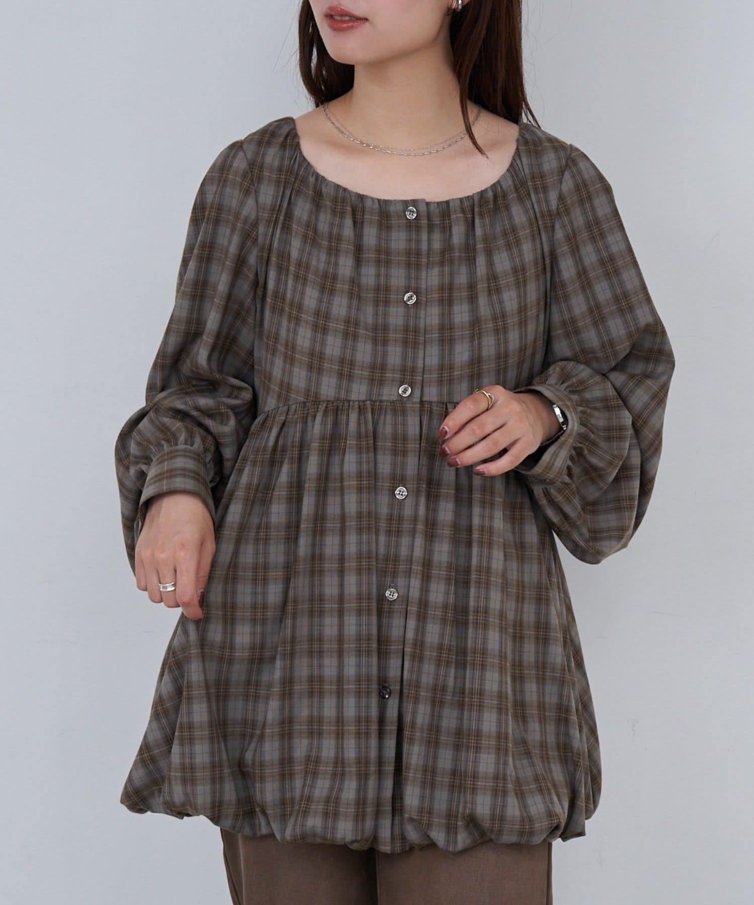 OUTLET(アウトレット) 【Kastane】B スクエアバルーンチュニック