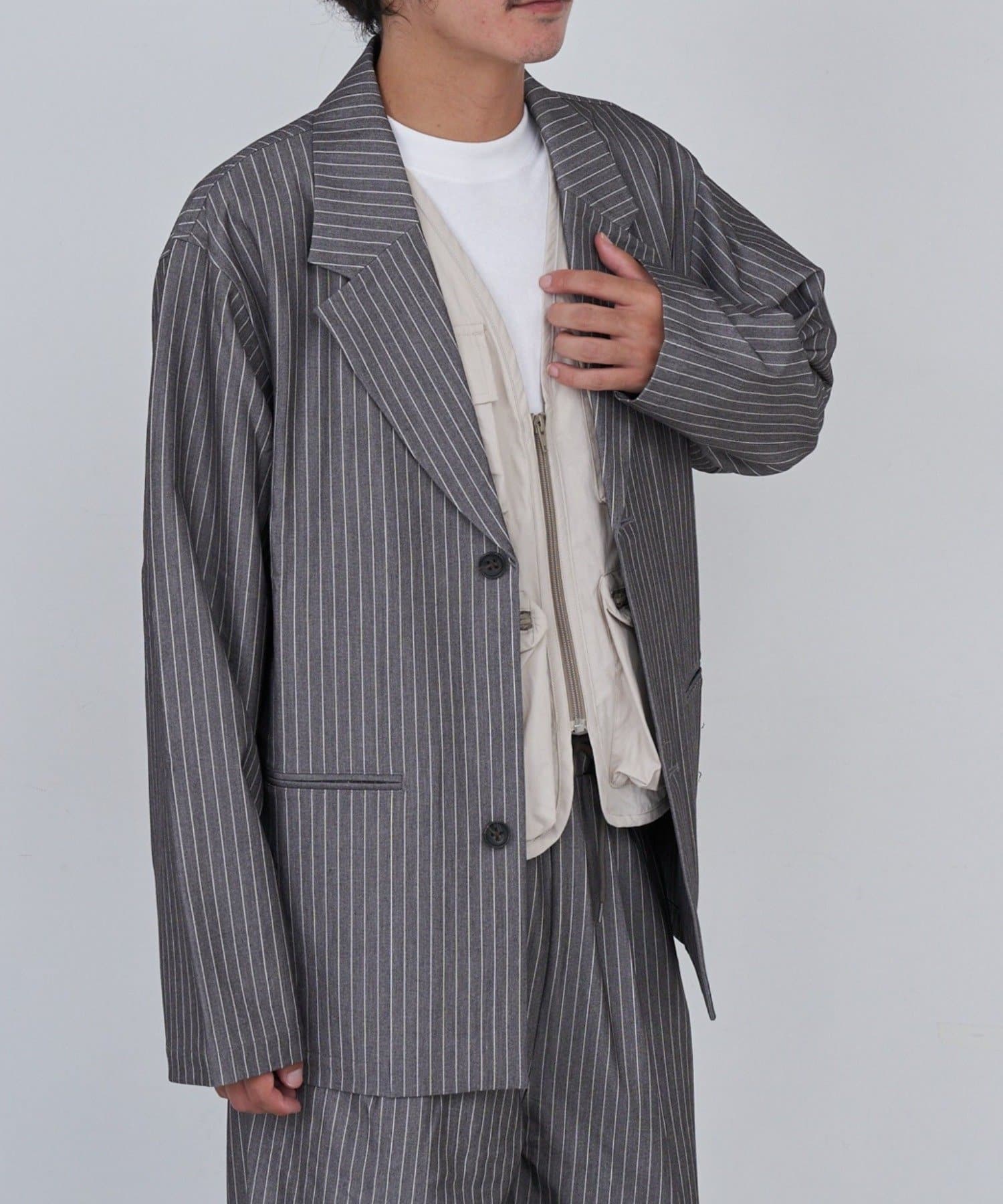 OUTLET(アウトレット) 【Kastane】BM ストライプシングルジャケット