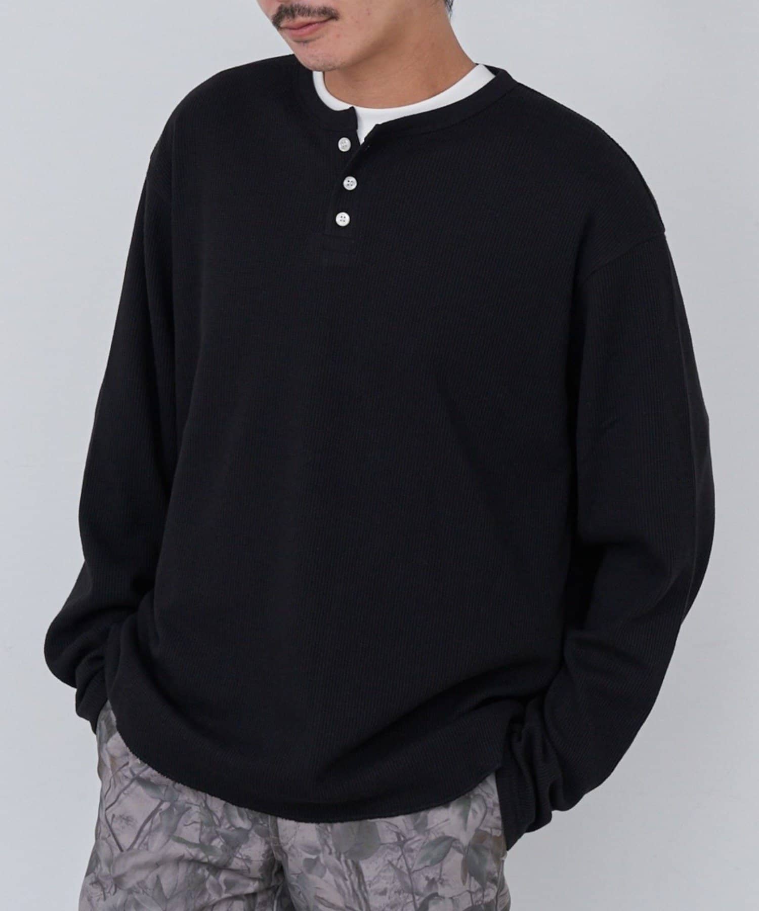 OUTLET(アウトレット) 【Kastane】BM ワッフルラウンドヘンリー