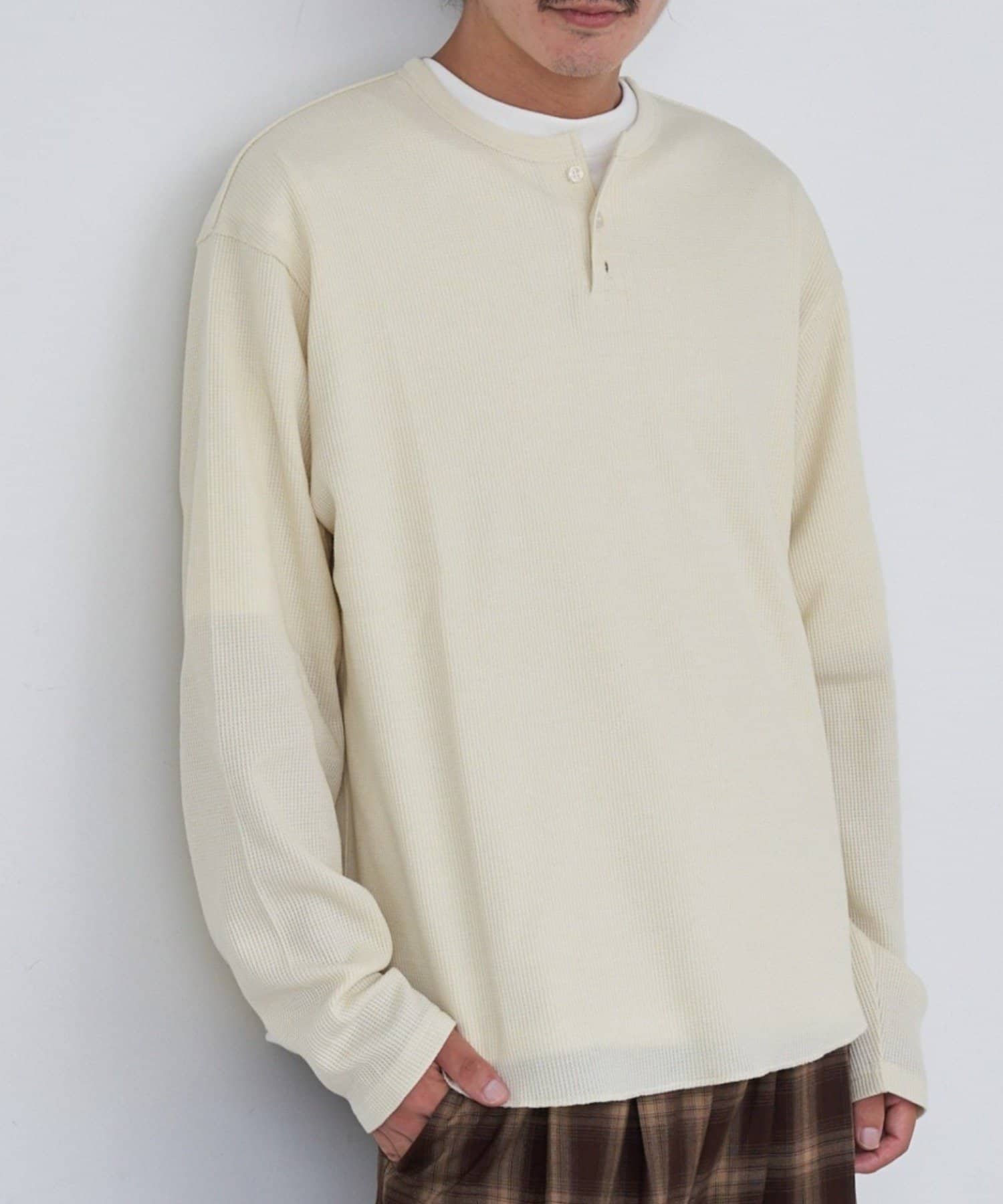 OUTLET(アウトレット) 【Kastane】BM ワッフルラウンドヘンリー