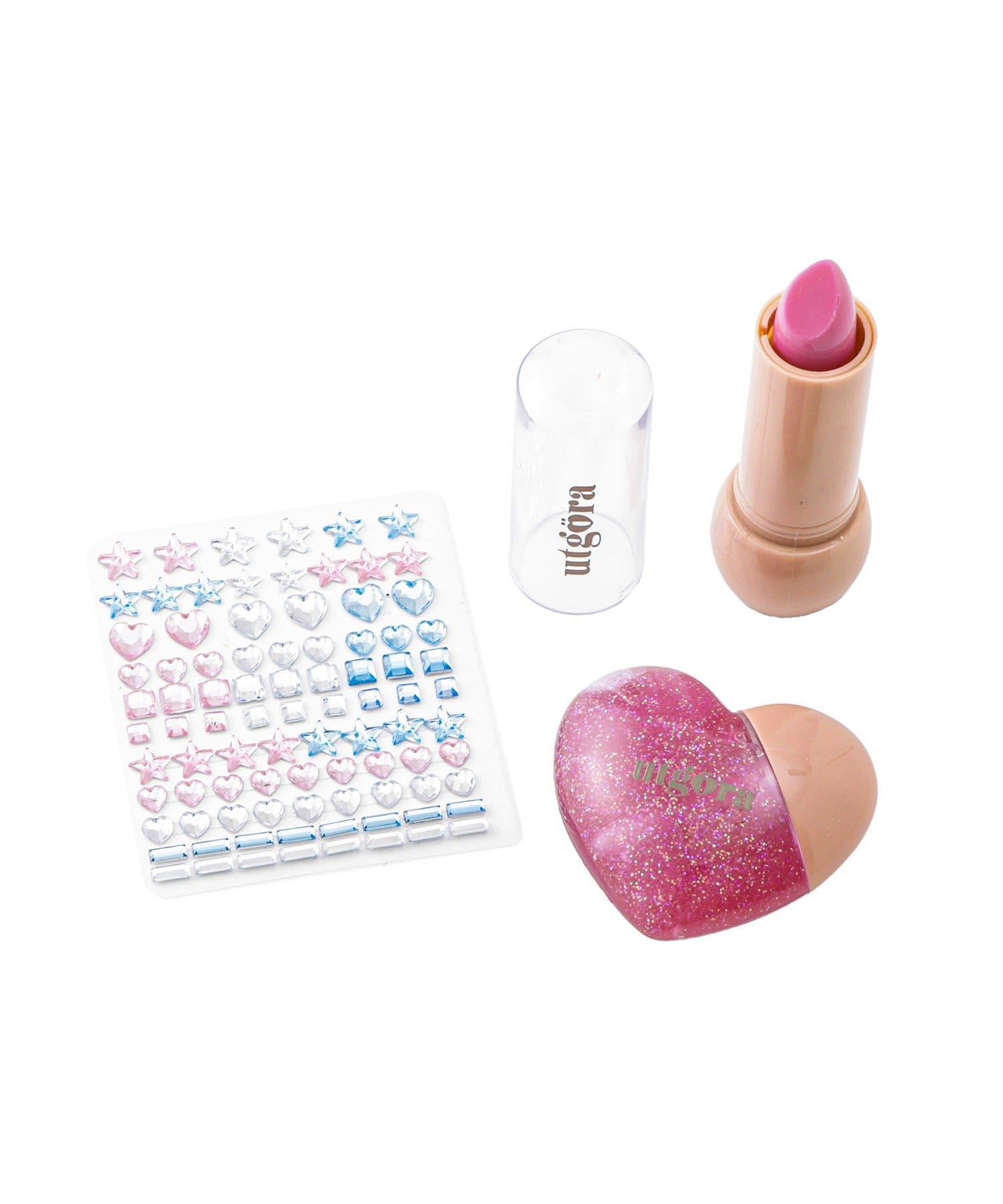 3COINS(スリーコインズ) KIDSリップ&グロス&シールセット／KIDSコスメ