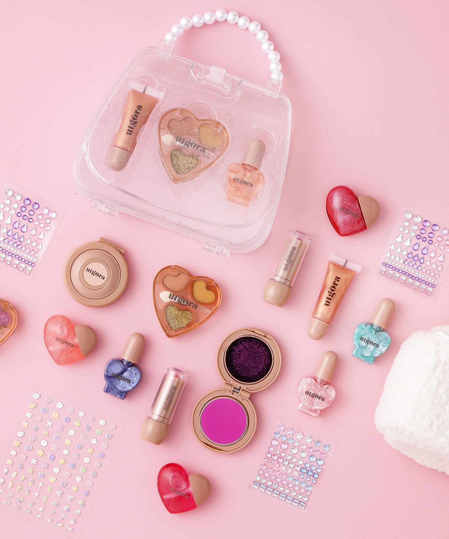 3COINS(スリーコインズ) KIDSリップ&グロス&シールセット／KIDSコスメ