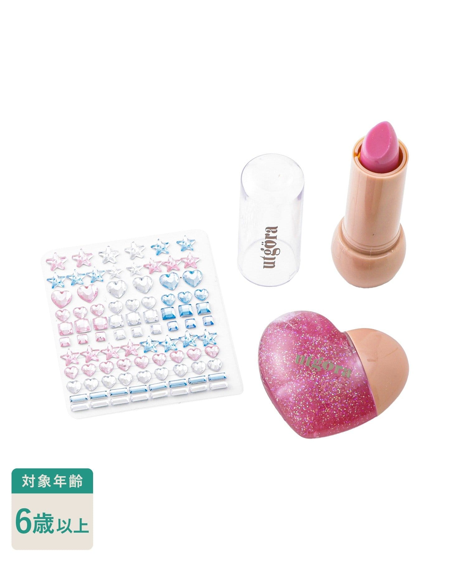 3COINS(スリーコインズ) KIDSリップ&グロス&シールセット／KIDSコスメ