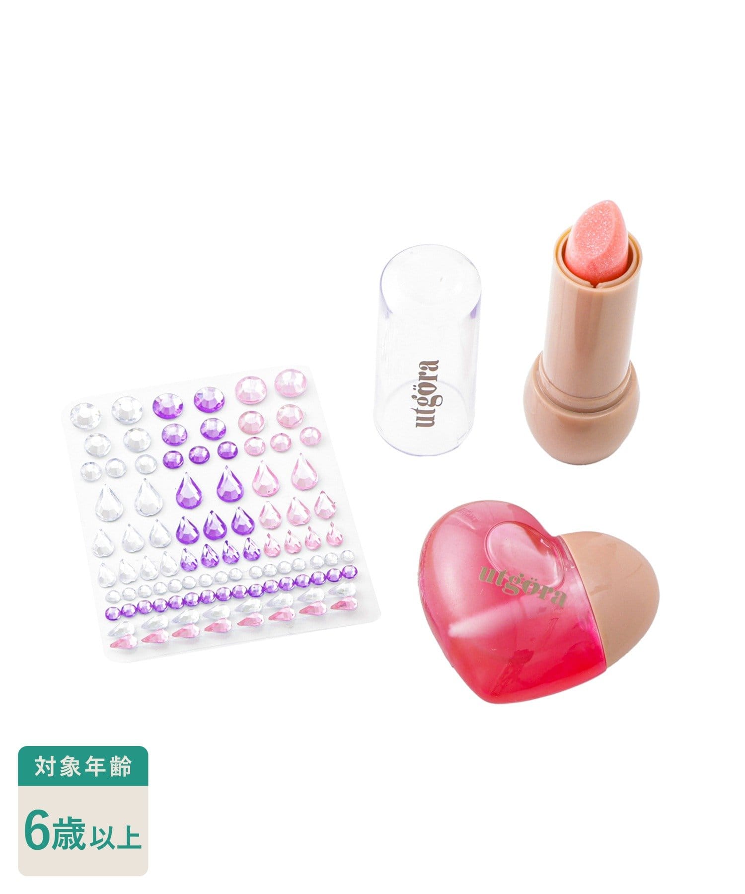 3COINS(スリーコインズ) KIDSリップ&グロス&シールセット／KIDSコスメ