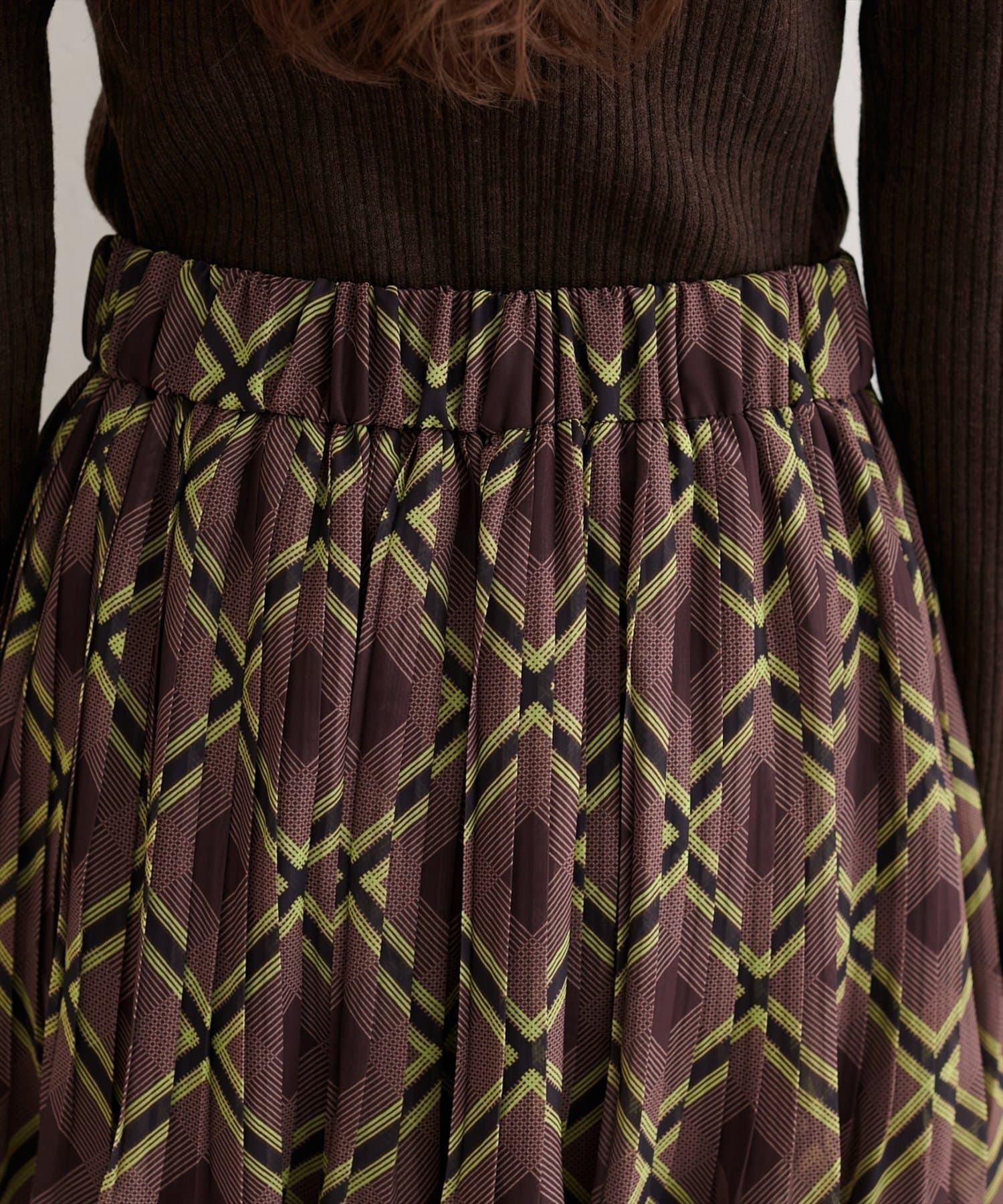 NICE CLAUP / OLIVE des OLIVE OUTLET(ナイスクラップ  / オリーブ デ オリーブ アウトレット) 【natural couture】プリーツ切換スカート