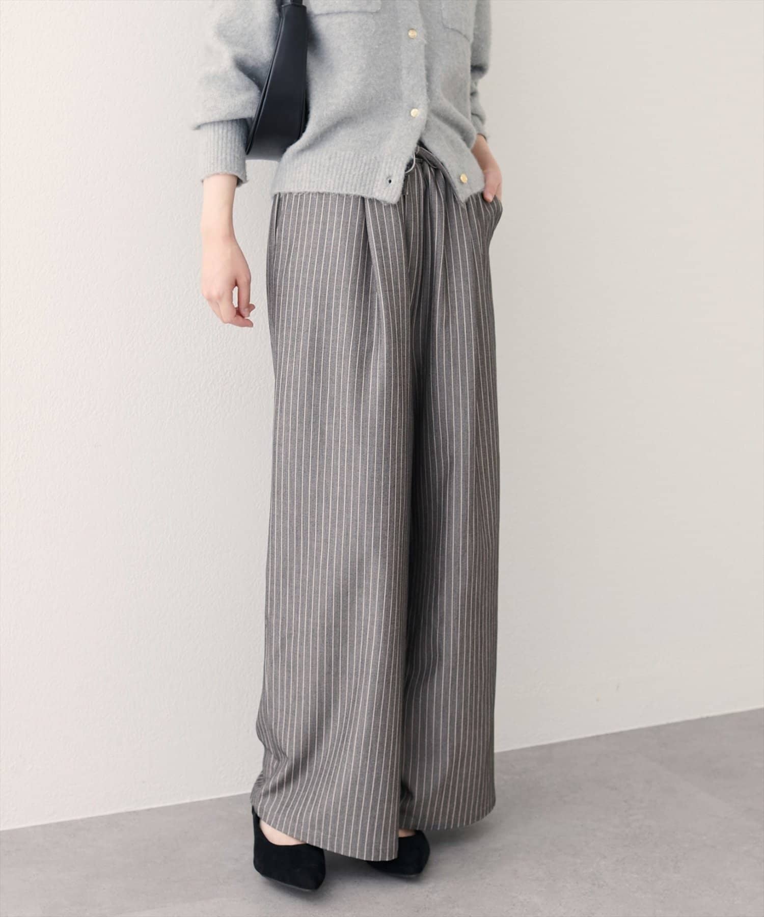 NICE CLAUP / OLIVE des OLIVE OUTLET(ナイスクラップ  / オリーブ デ オリーブ アウトレット) 【natural couture】イージーウエストワイドパンツ