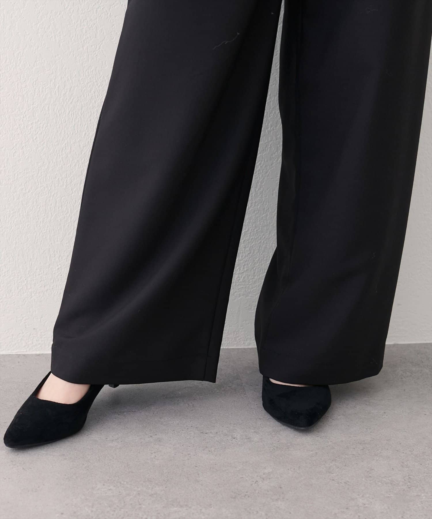 NICE CLAUP / OLIVE des OLIVE OUTLET(ナイスクラップ  / オリーブ デ オリーブ アウトレット) 【natural couture】バックルベルト付きタックパンツ