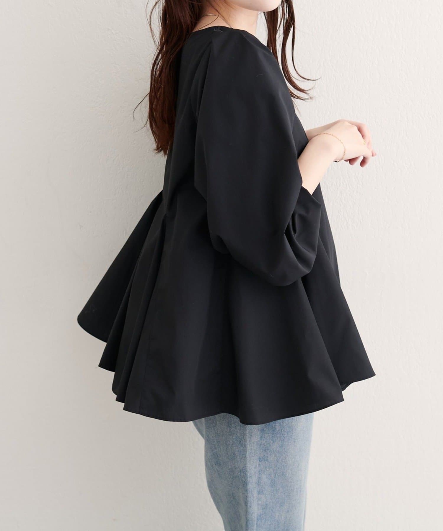 NICE CLAUP / OLIVE des OLIVE OUTLET(ナイスクラップ  / オリーブ デ オリーブ アウトレット) 【natural couture】フレアヘムブラウス