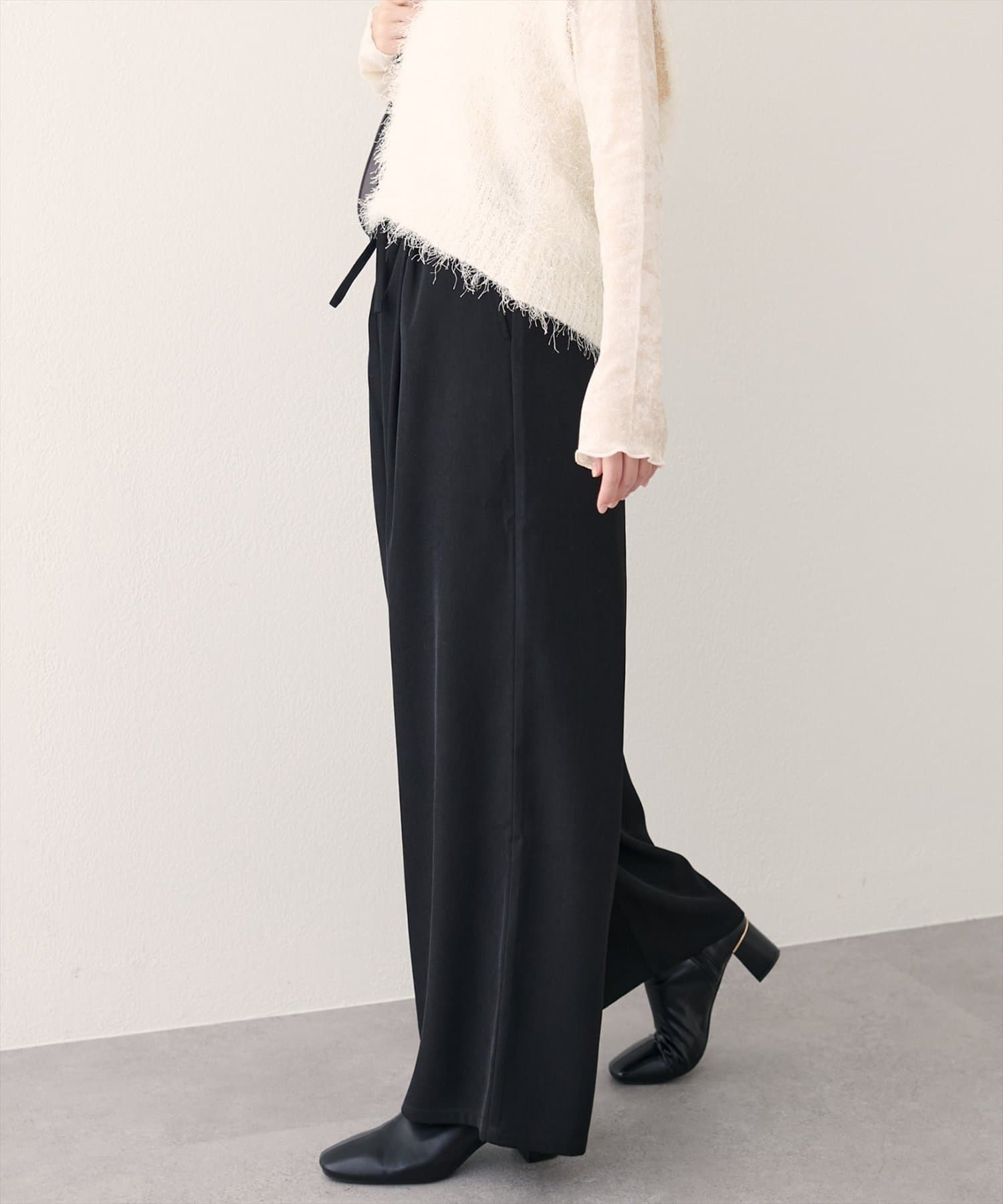 NICE CLAUP / OLIVE des OLIVE OUTLET(ナイスクラップ  / オリーブ デ オリーブ アウトレット) 【EVERY VERY NICECLAUP】イージーウエストワイドパンツ