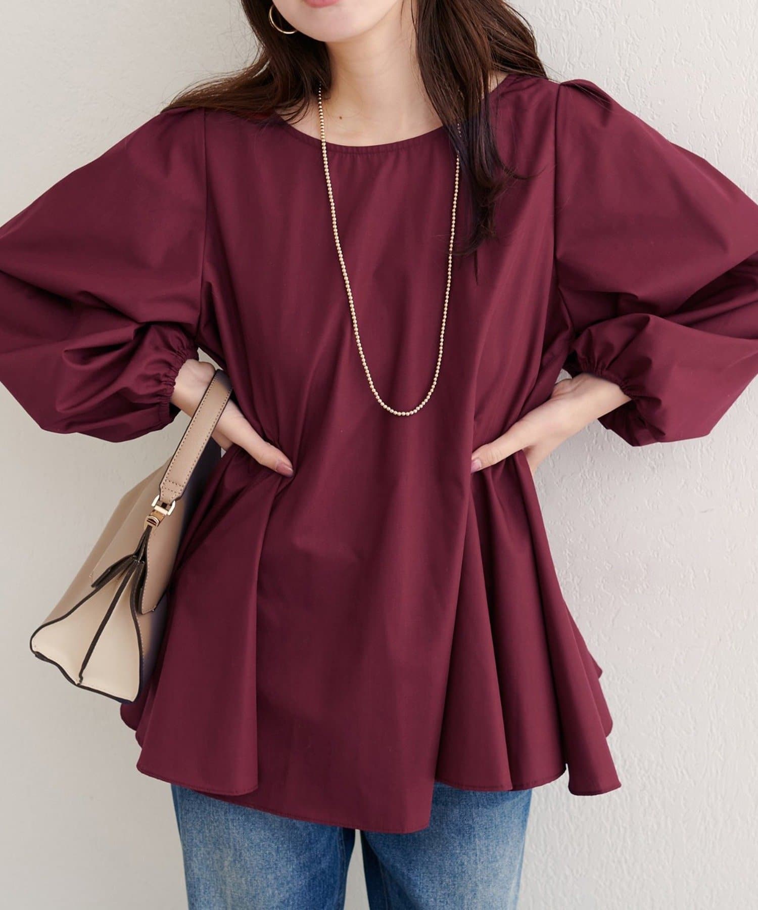 NICE CLAUP / OLIVE des OLIVE OUTLET(ナイスクラップ  / オリーブ デ オリーブ アウトレット) 【EVERY VERY NICECLAUP】フレアヘムブラウス