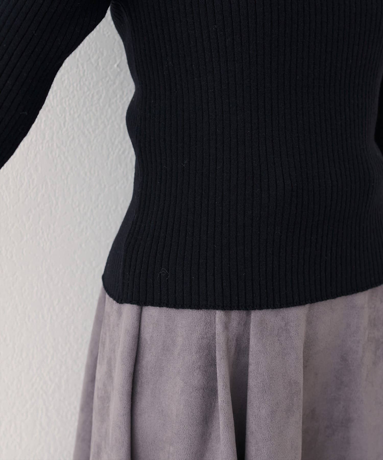 NICE CLAUP / OLIVE des OLIVE OUTLET(ナイスクラップ  / オリーブ デ オリーブ アウトレット) 【natural couture】バレエネックリブニットプルオーバー