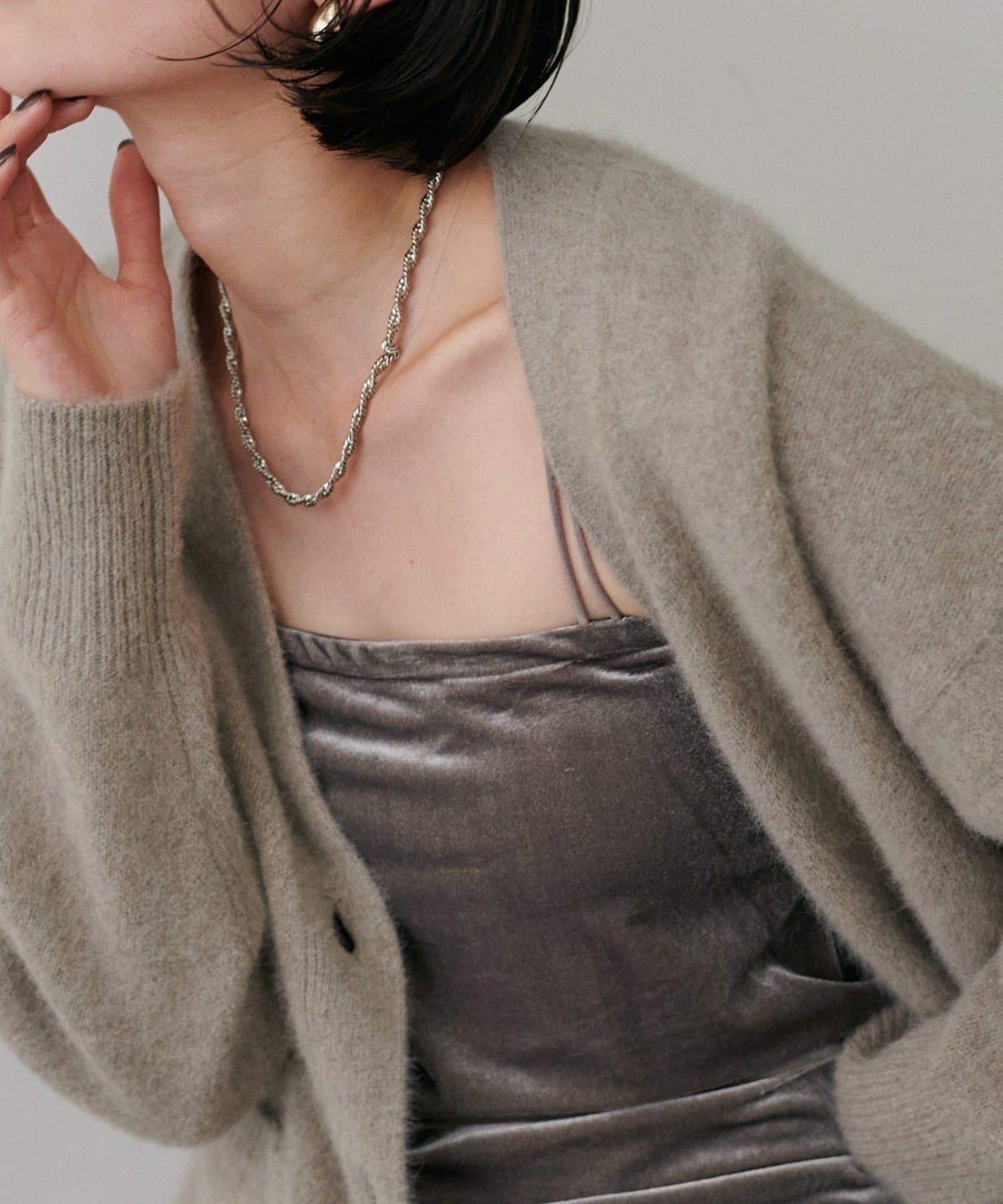 NICE CLAUP / OLIVE des OLIVE OUTLET(ナイスクラップ  / オリーブ デ オリーブ アウトレット) 【LARUTA】カップ付きベロアキャミ