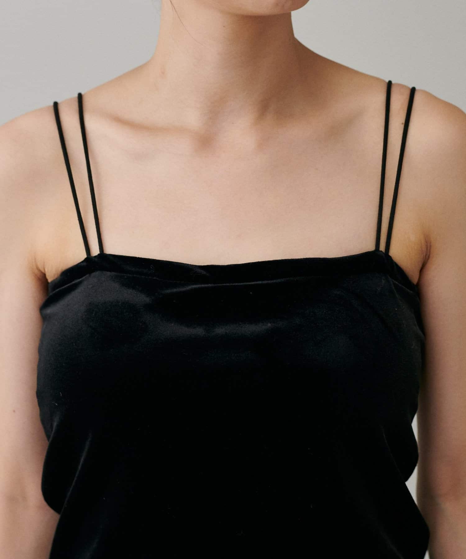 NICE CLAUP / OLIVE des OLIVE OUTLET(ナイスクラップ  / オリーブ デ オリーブ アウトレット) 【LARUTA】カップ付きベロアキャミ