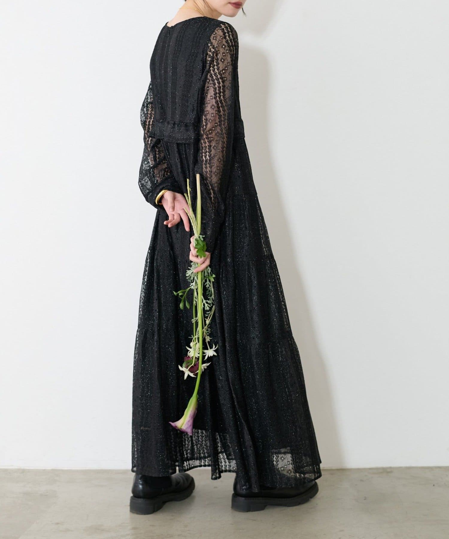 NICE CLAUP / OLIVE des OLIVE OUTLET(ナイスクラップ  / オリーブ デ オリーブ アウトレット) 【LARUTA】レース切替ロングワンピース