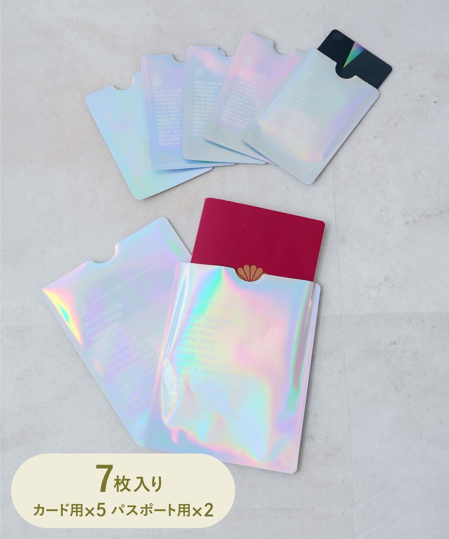 3COINS(スリーコインズ) スキミング防止カードパスポートケースセット