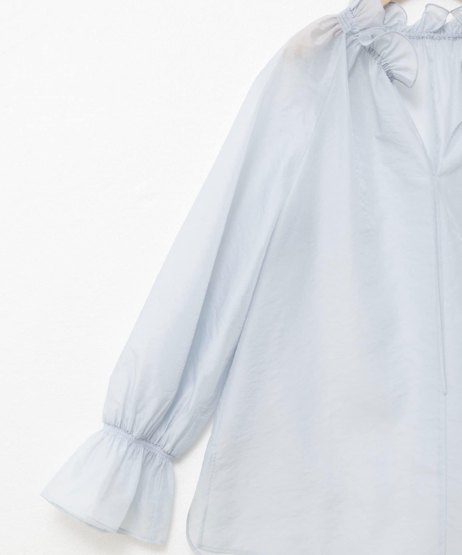 NOLLEY'S(ノーリーズ) ウォッシャブルオーガンジーフリルブラウス