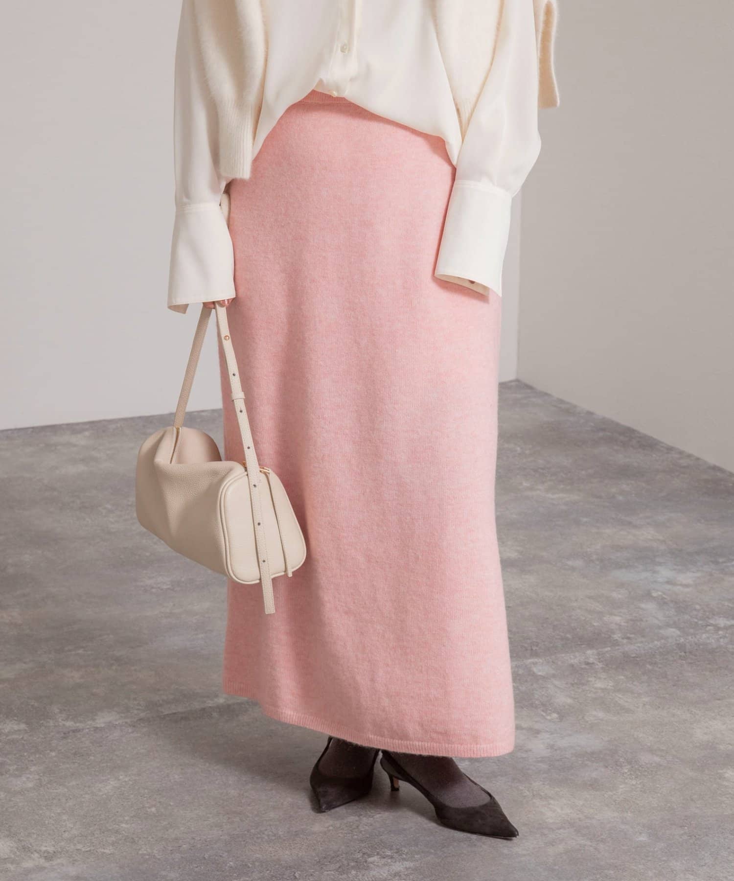 NOLLEY'S(ノーリーズ) 《手洗い可能》アルパカ混ロングスカート