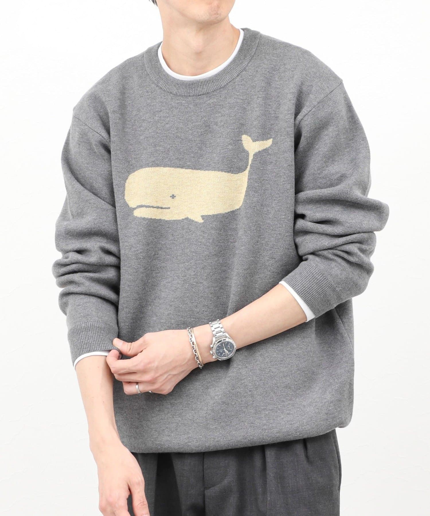 NOLLEY'S(ノーリーズ) クジラWJQ ダブルジャカードニット