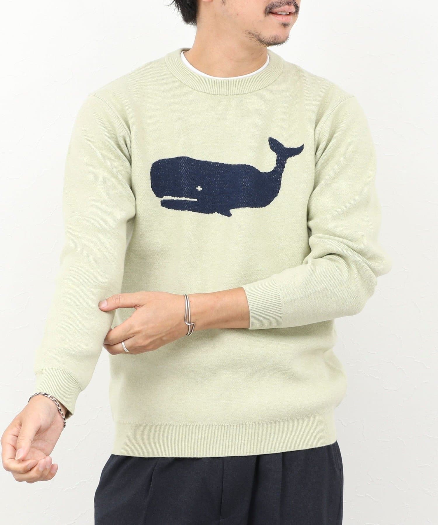 NOLLEY'S(ノーリーズ) クジラWJQ ダブルジャカードニット