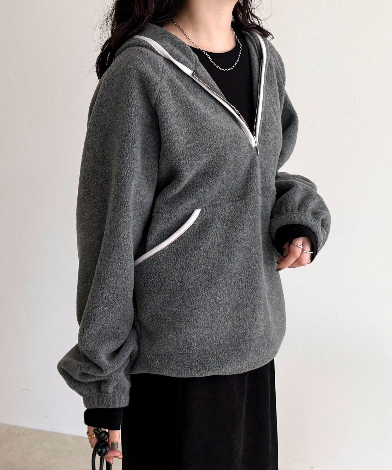 FREDY & GLOSTER(フレディ アンド グロスター) フード付きフリースアノラック