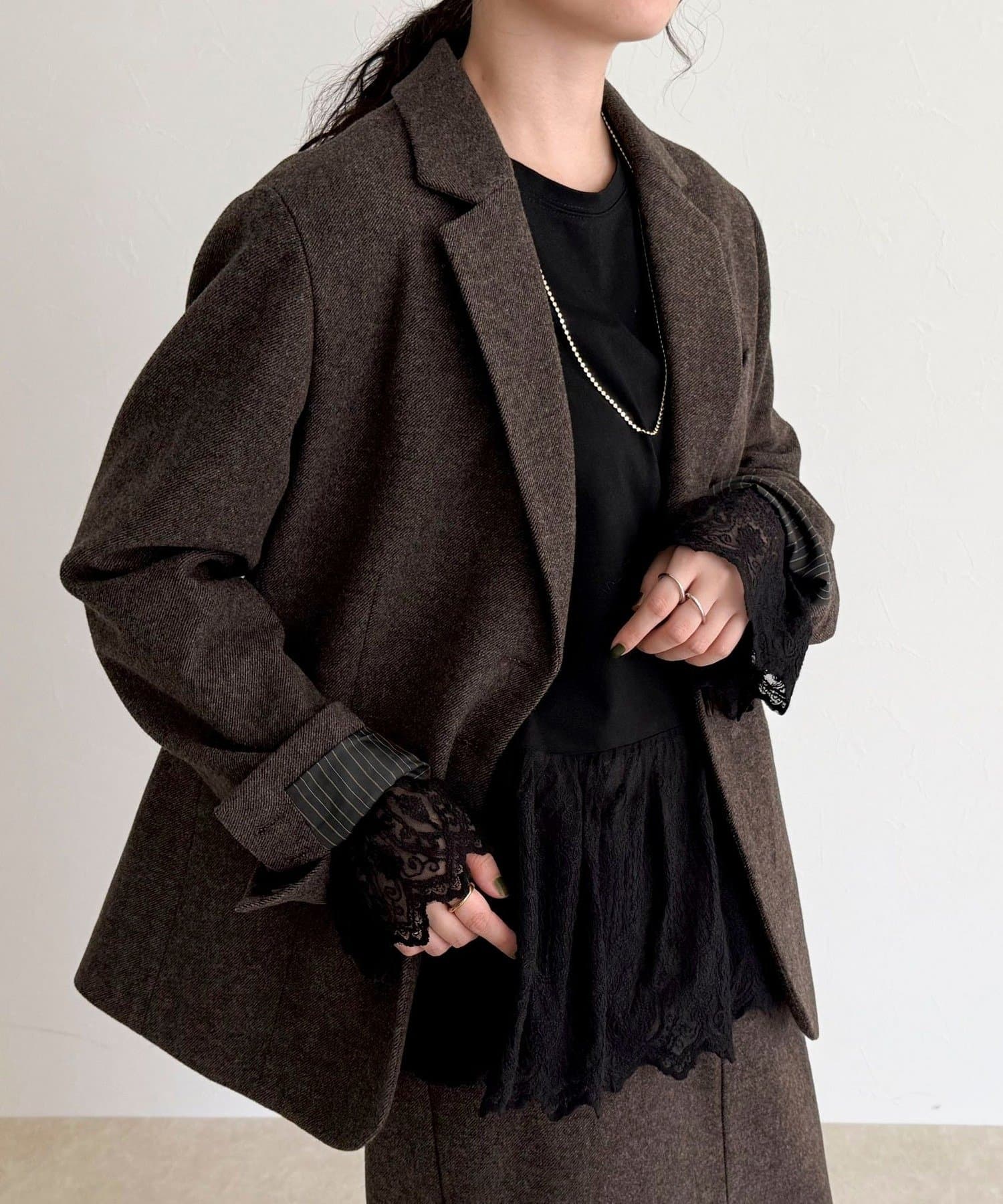 FREDY & GLOSTER(フレディ アンド グロスター) レースドッキングロンTシャツ