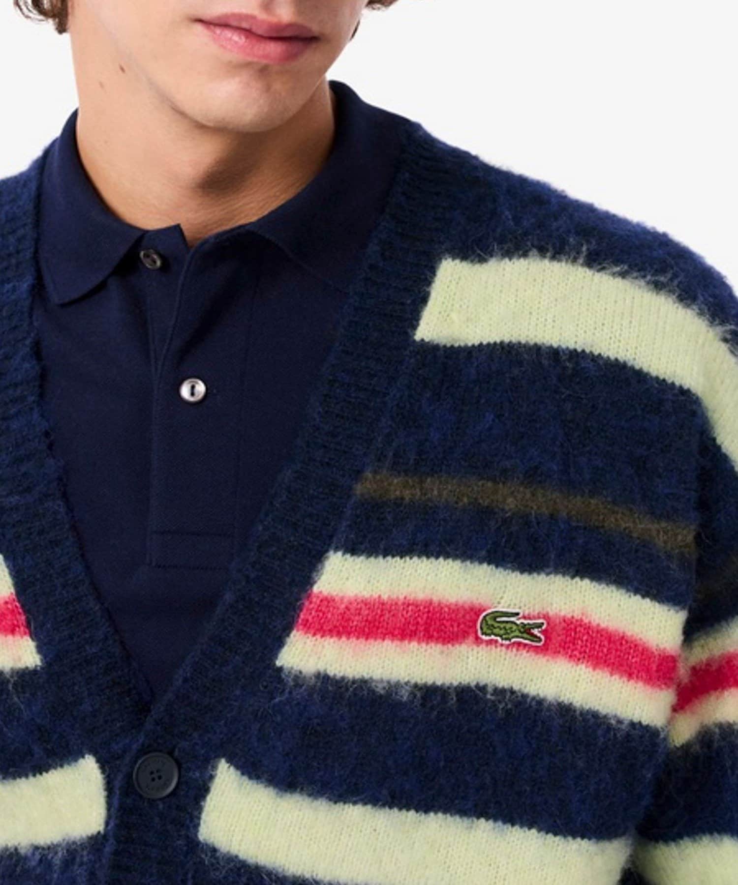 FREDY & GLOSTER(フレディ アンド グロスター) 【LACOSTE/ラコステ】アルパカブレンドボーダーニットカーディガン