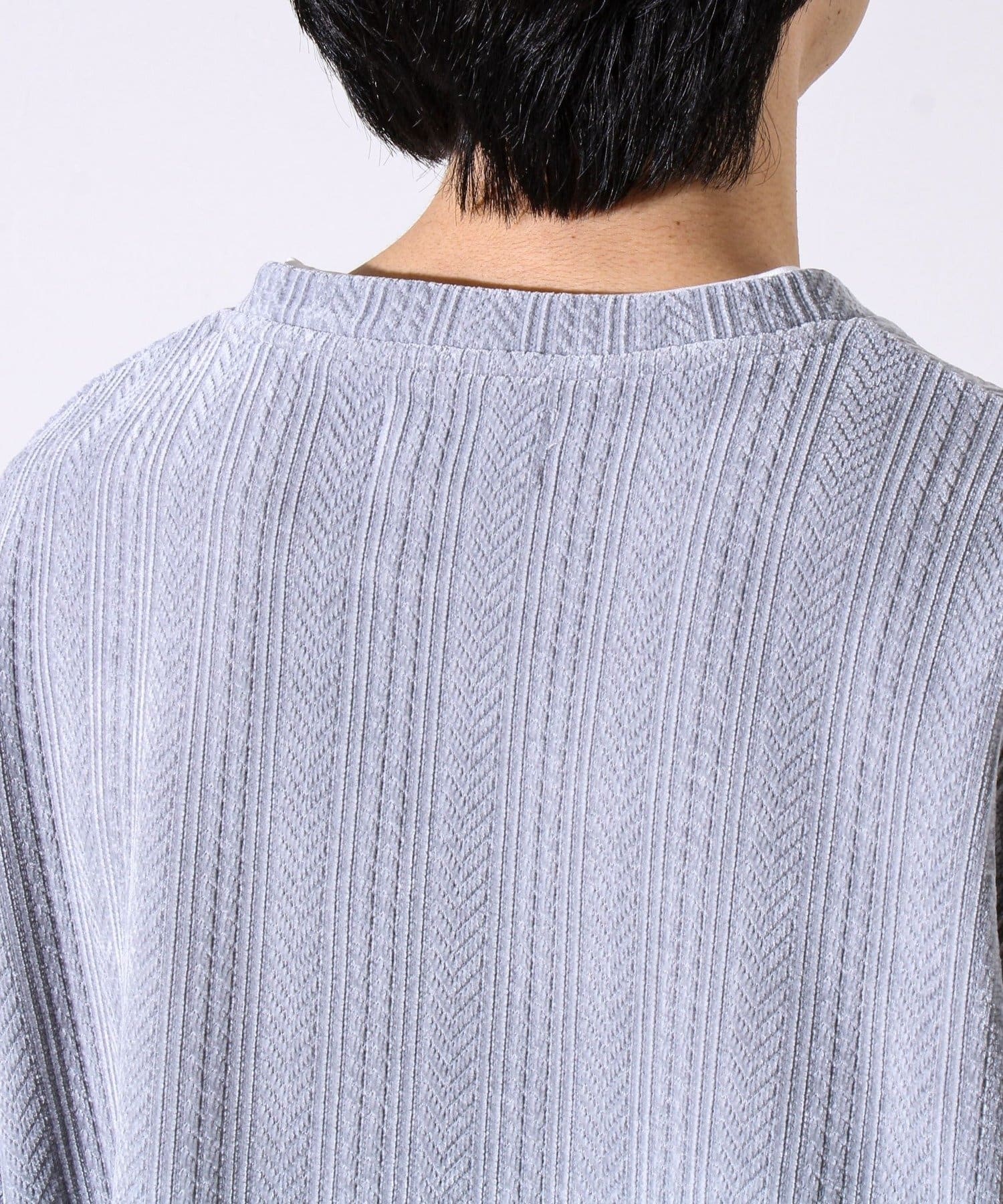 FREDY & GLOSTER(フレディ アンド グロスター) 【上品な光沢感】シェニールフェイクレイヤードカットソー