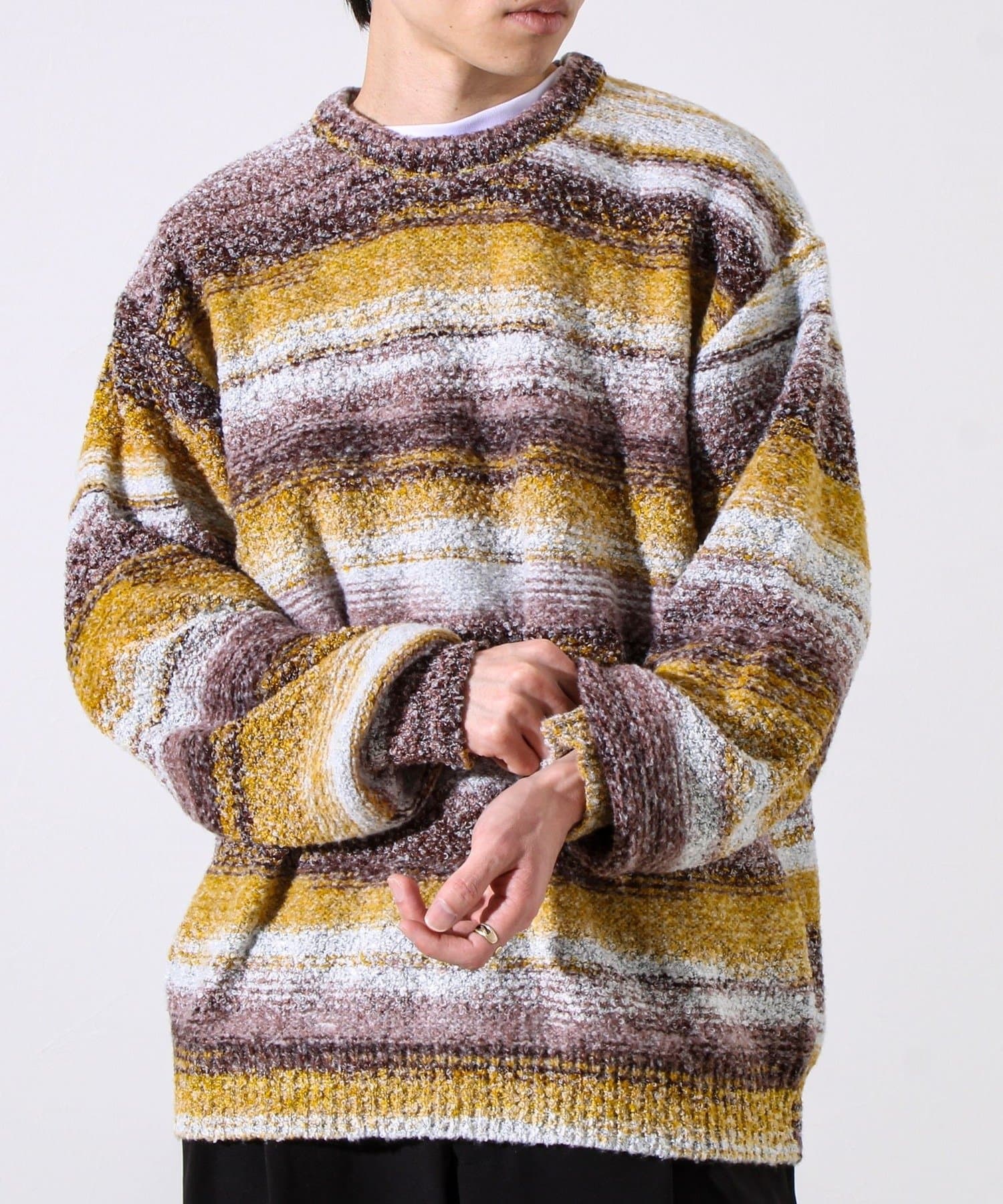 FREDY & GLOSTER(フレディ アンド グロスター) 【ふんわり立体感】グラデーションブークレプルオーバー