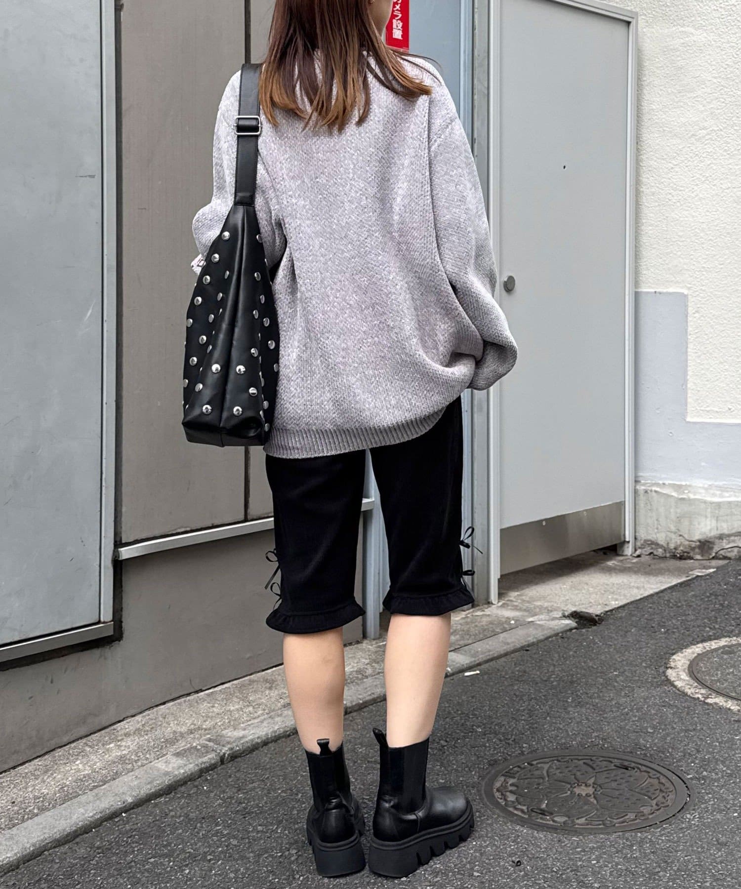 CIAOPANIC(チャオパニック) サテンリボンコーデュロイカプリパンツ