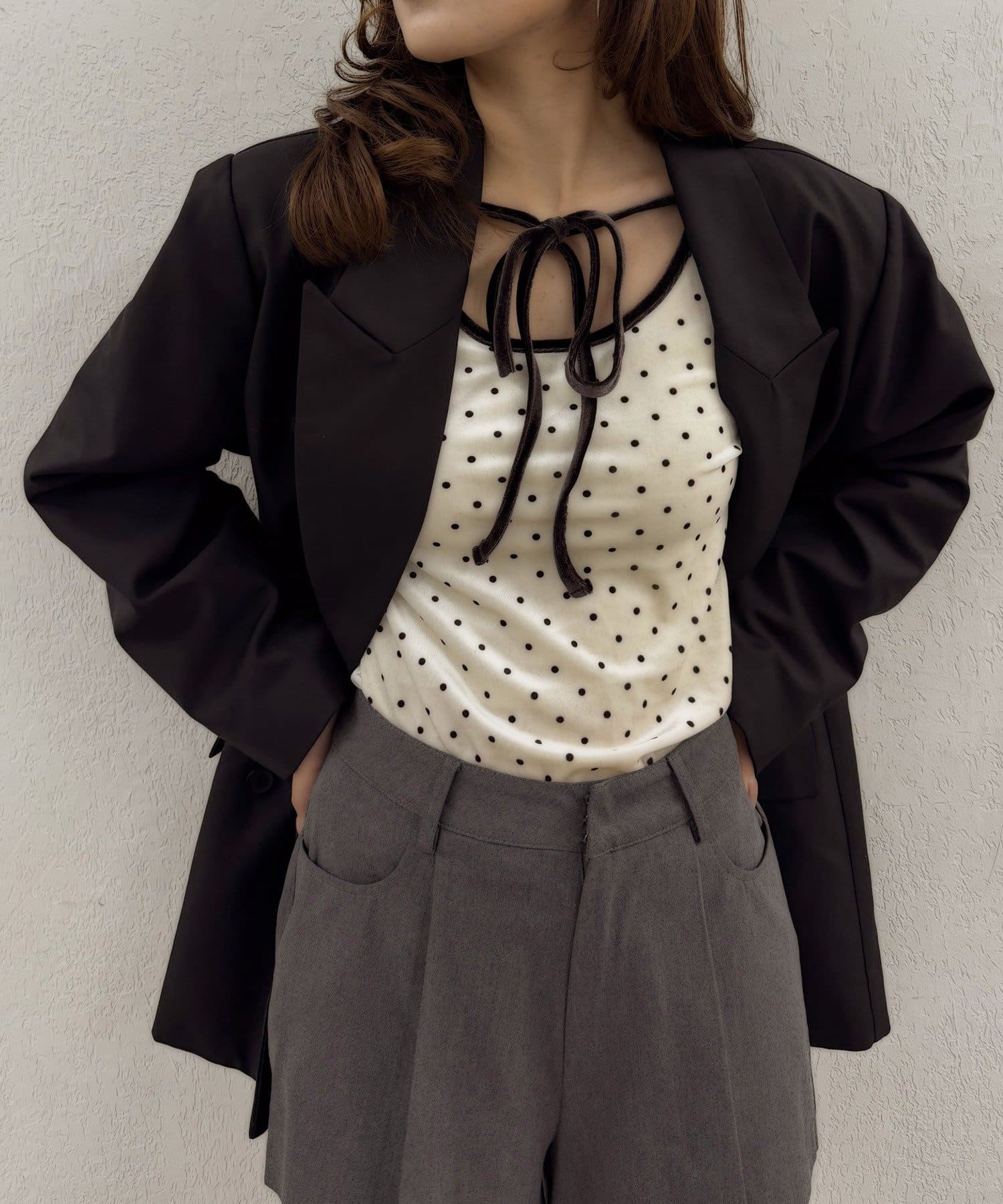 mline(エムライン) [mline]チョーカーベロアトップス