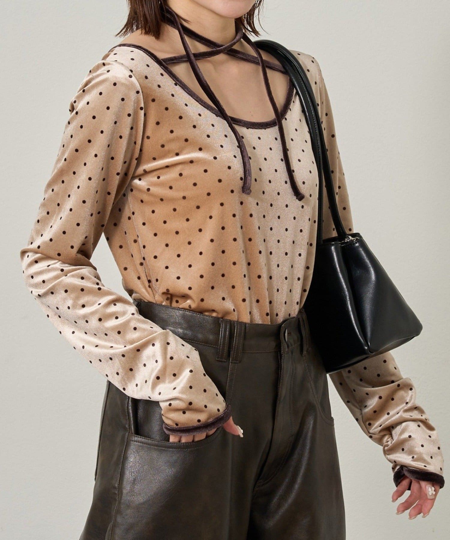 mline(エムライン) [mline]チョーカーベロアトップス