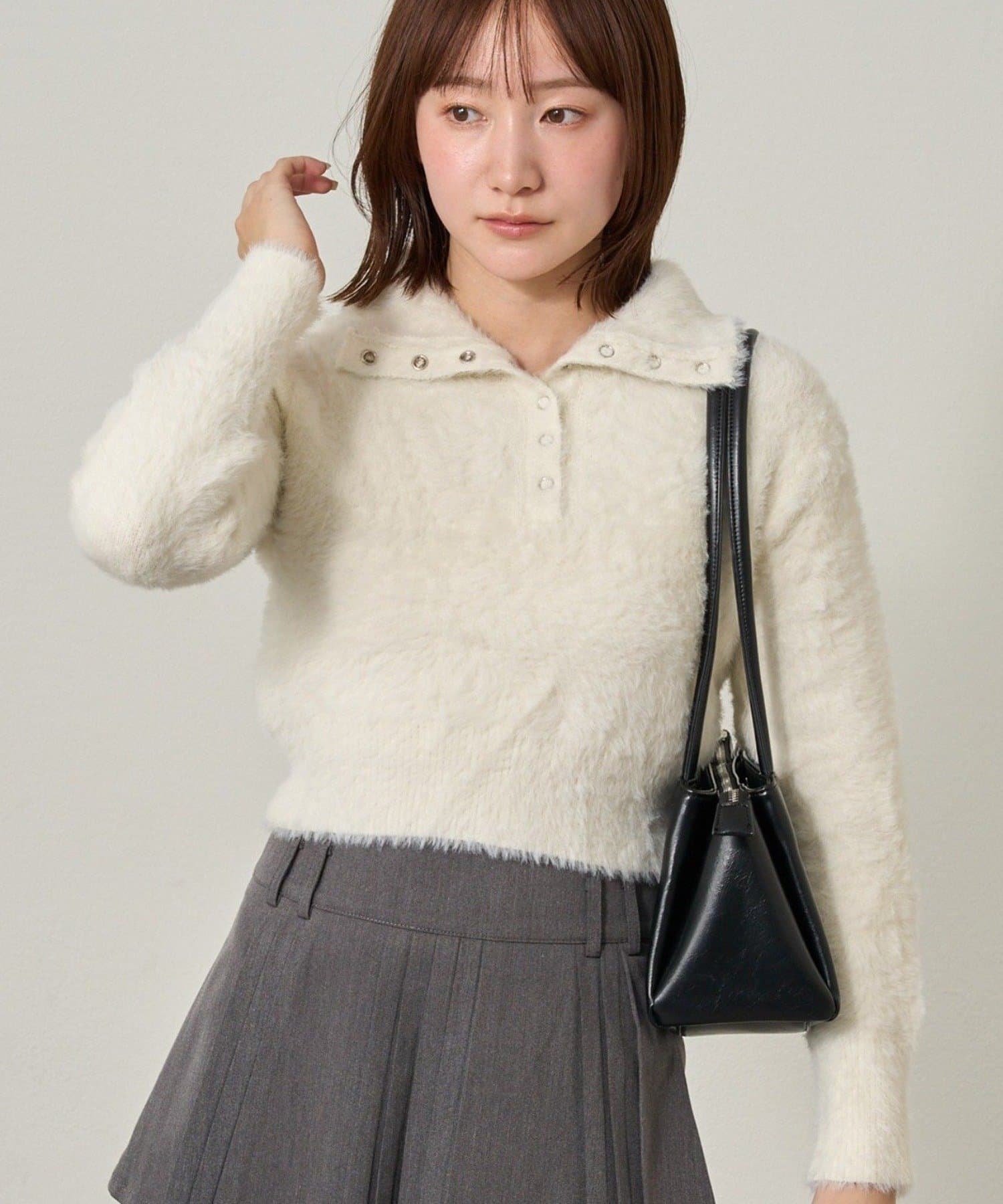 mline(エムライン) [mline]シャギーハイネックニット